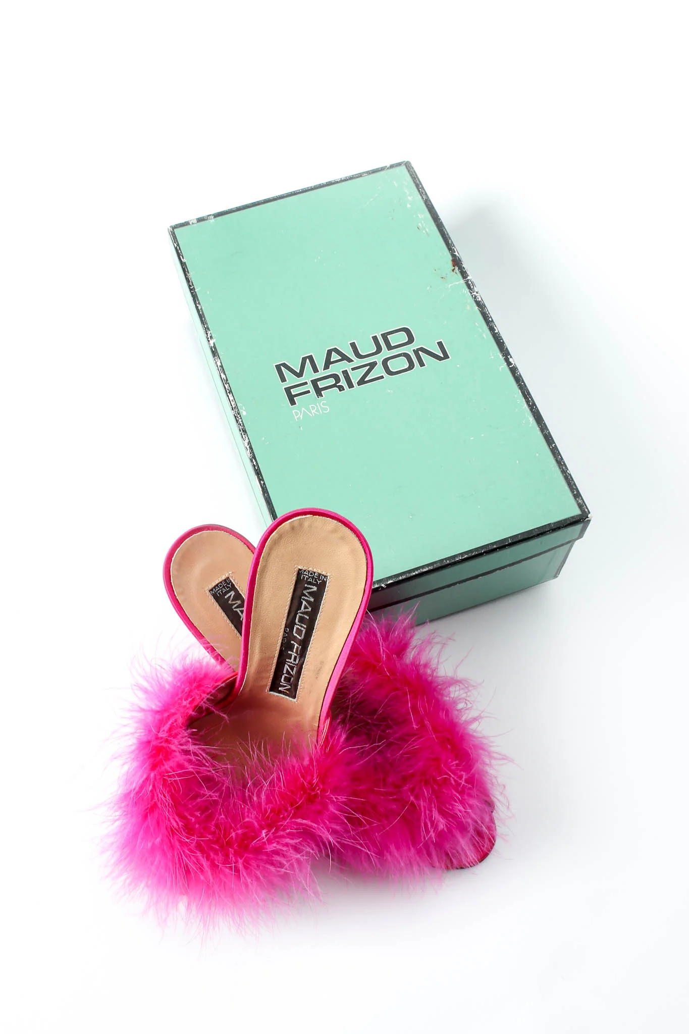 Hot Marabou Mule Heels - Image 2