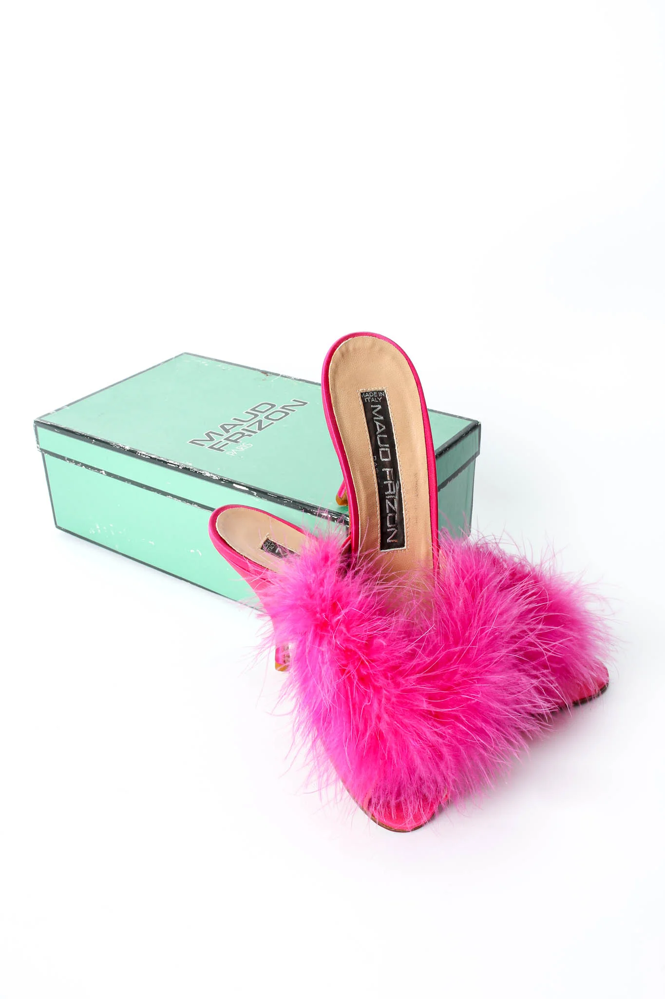 Hot Marabou Mule Heels - Image 3