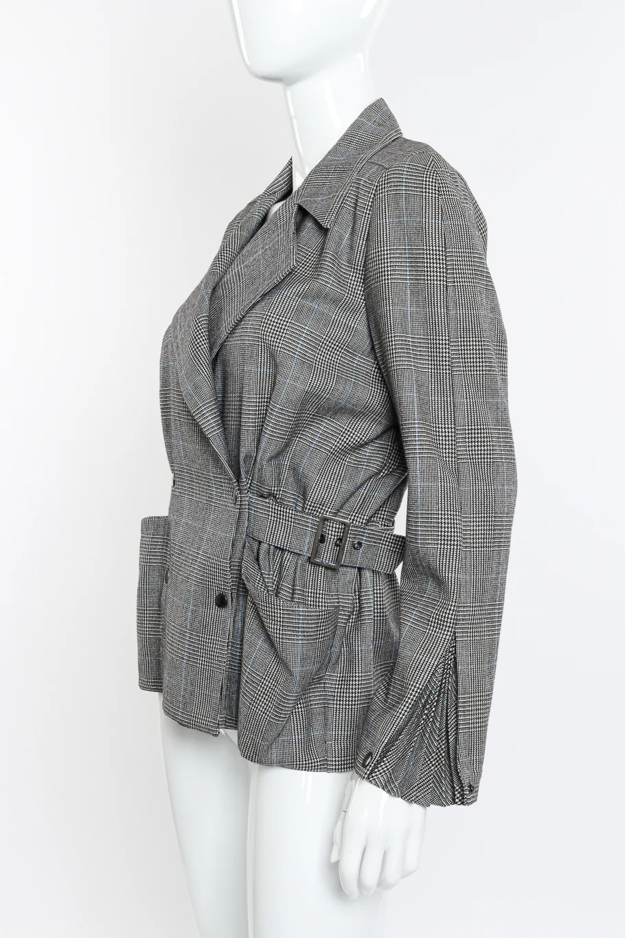 Houndstooth Buckle Waist Jacket - Image 3