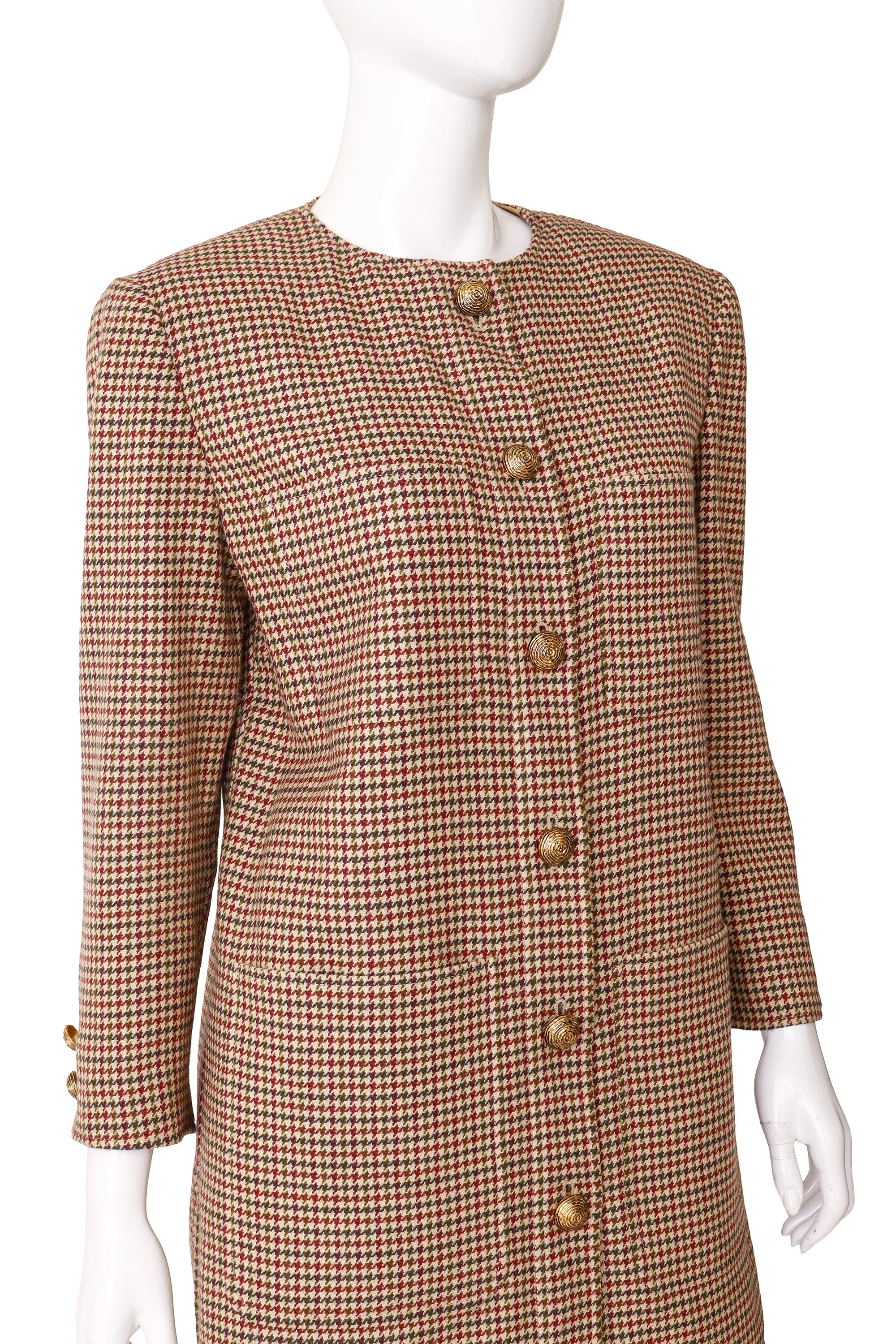 Houndstooth Jacket & Skirt Suit Set - Image 4