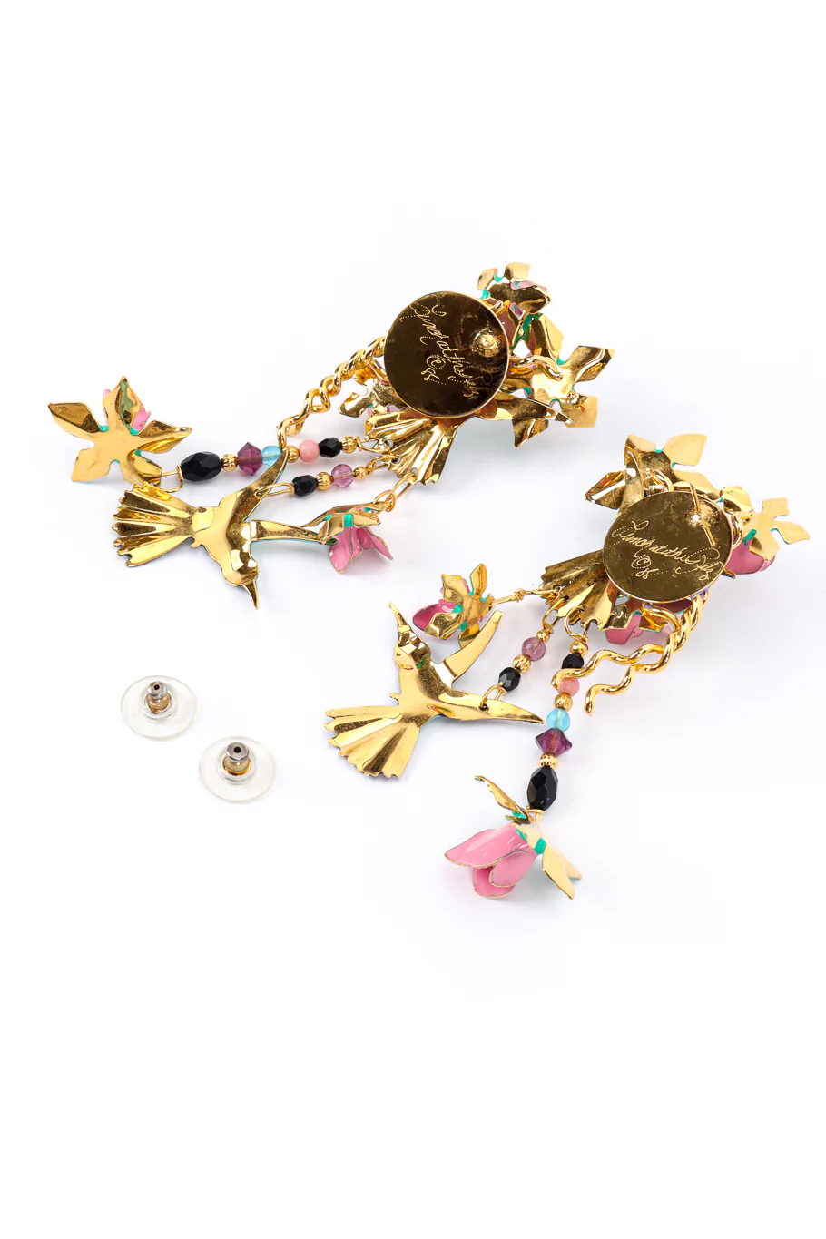 Hummingbird Flower Earrings - Image 5