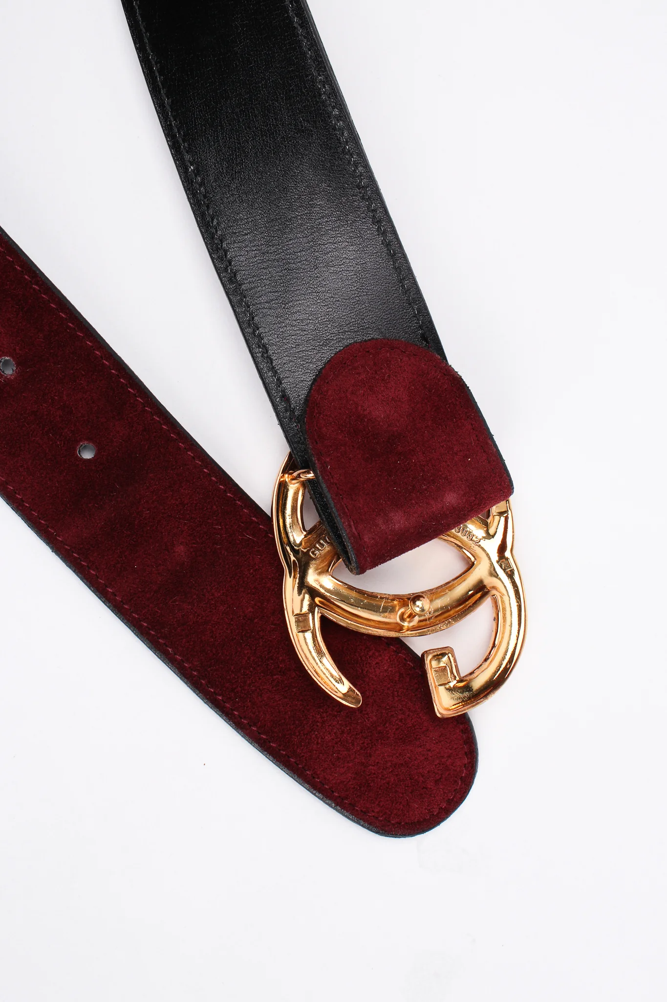 Interlocking GG Logo Suede Belt - Image 11