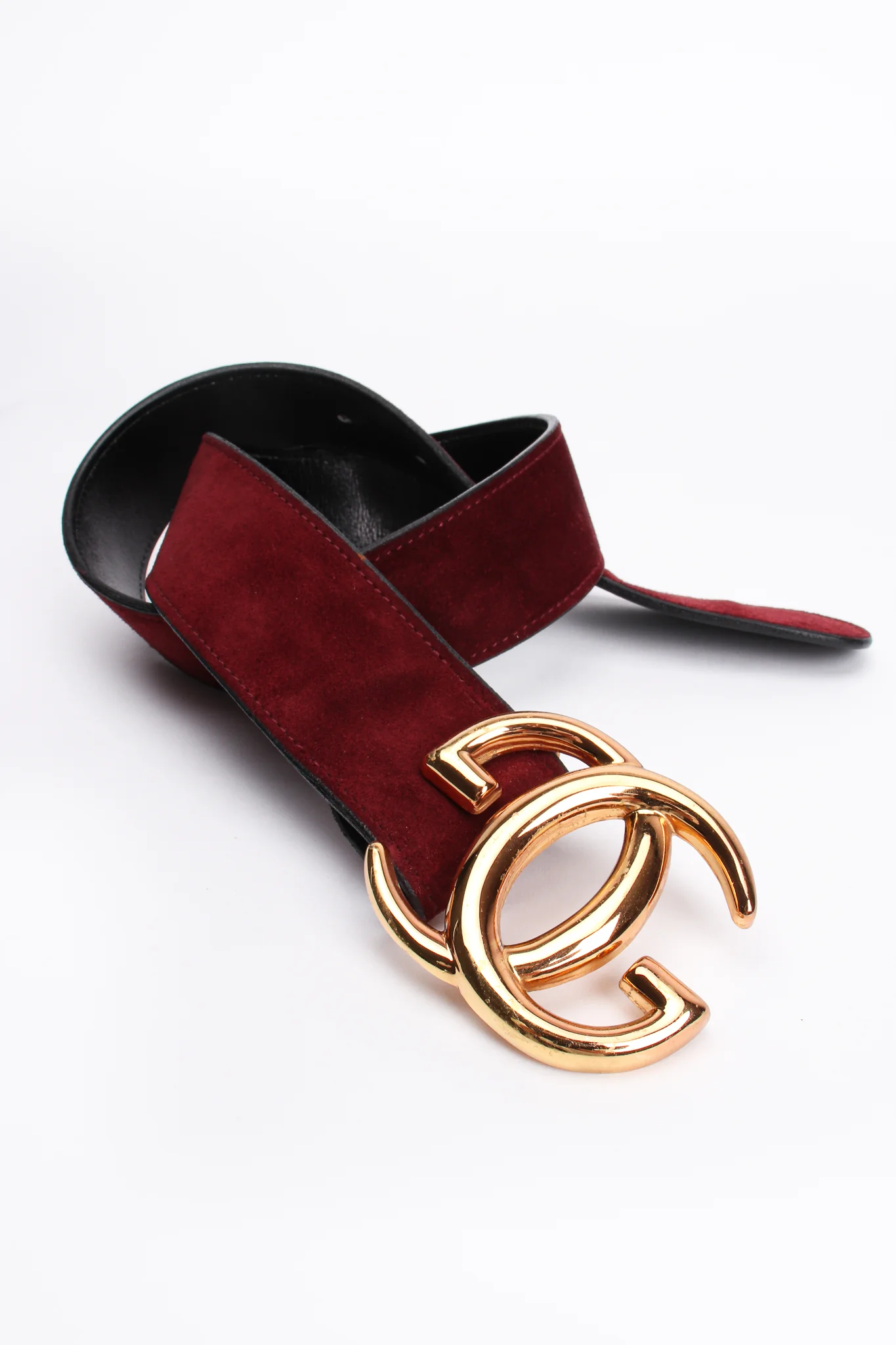 Interlocking GG Logo Suede Belt - Image 3