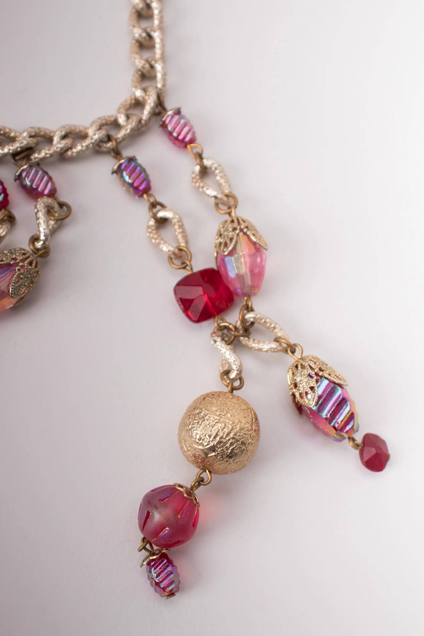 Iridescent Bead Waterfall Necklace - Image 9