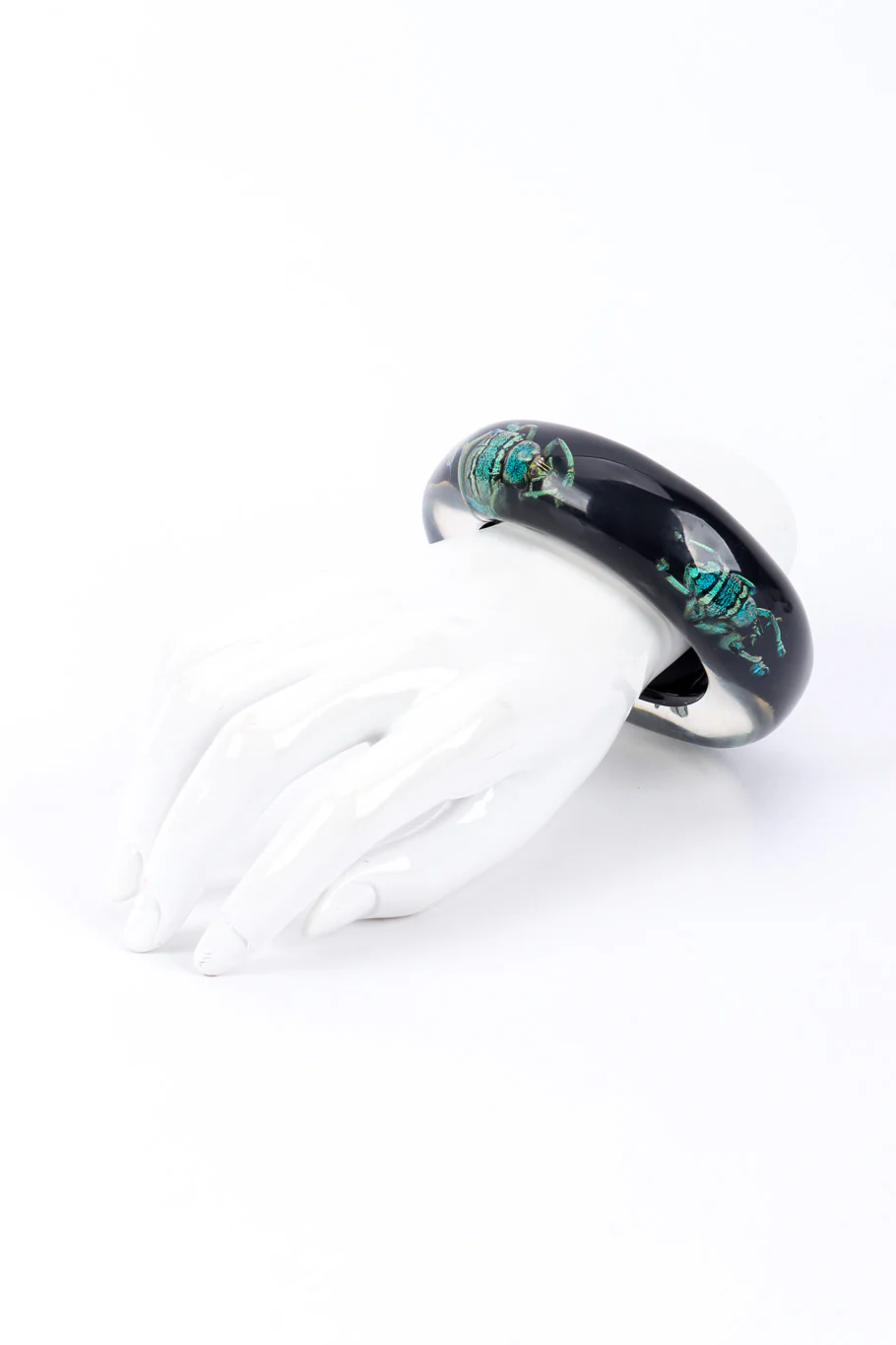 Iridescent Beetle Lucite Cuff I - Image 2