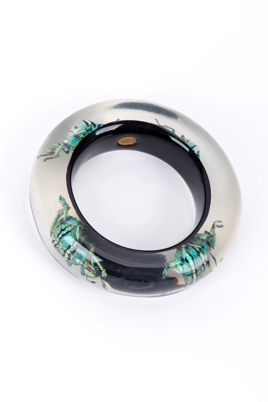 Iridescent Beetle Lucite Cuff I - Image 3
