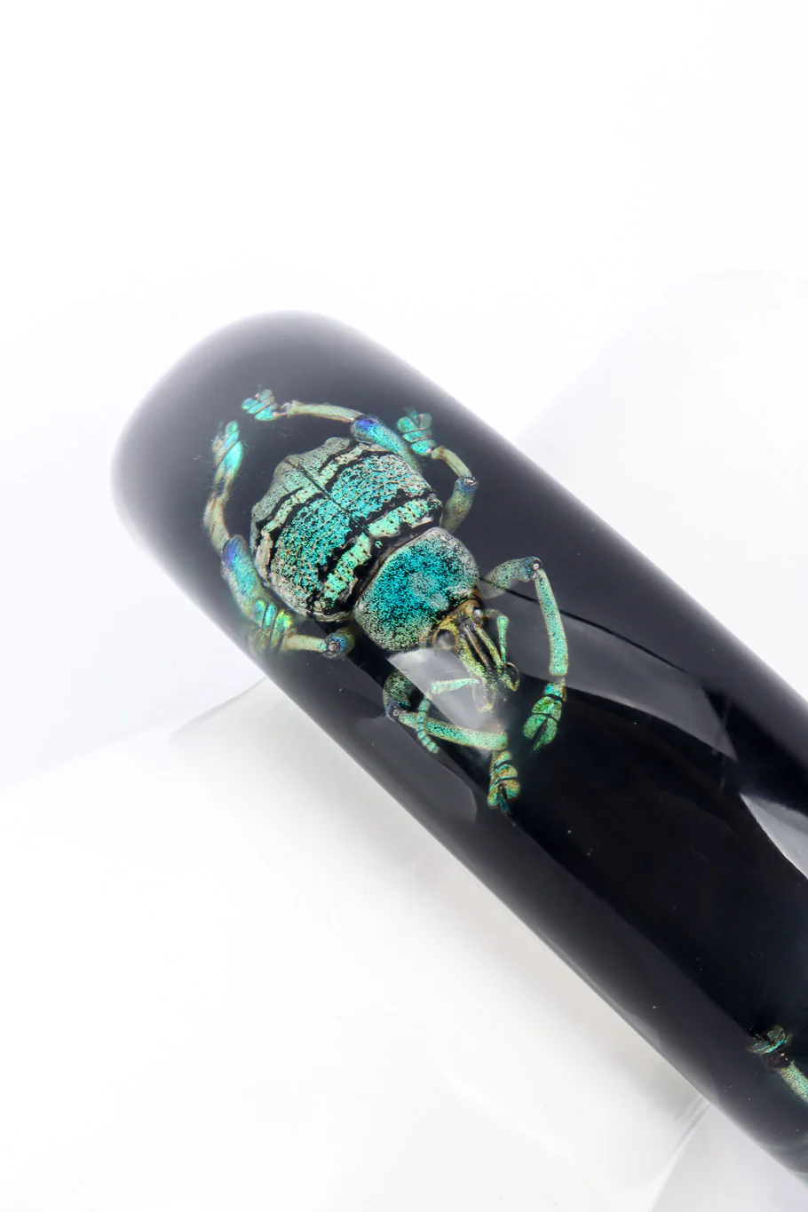 Iridescent Beetle Lucite Cuff I - Image 4