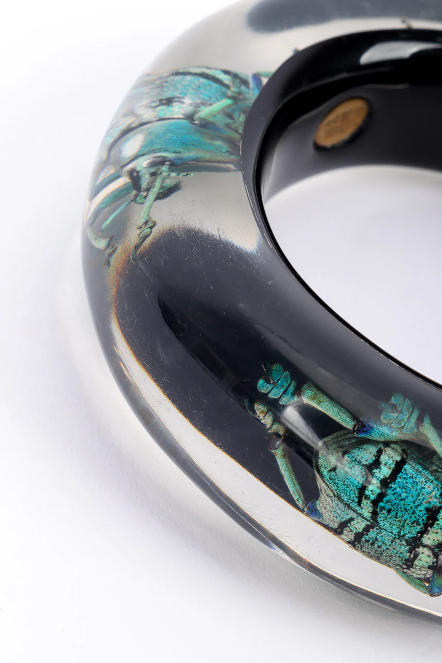 Iridescent Beetle Lucite Cuff I - Image 5