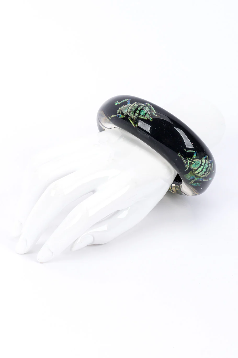 Iridescent Beetle Lucite Cuff II - Image 2