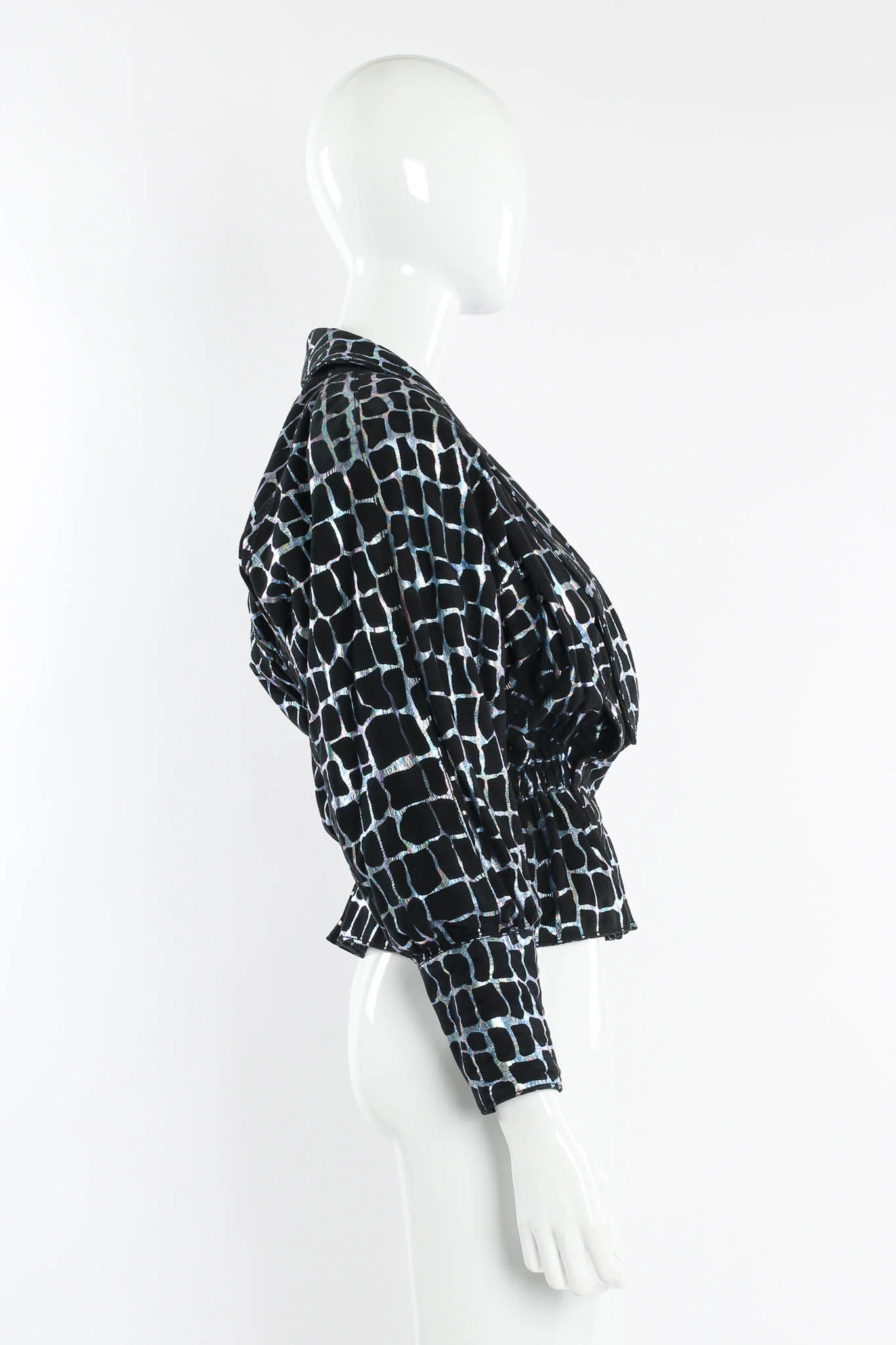 Iridescent Crocodile Print Jacket - Image 3