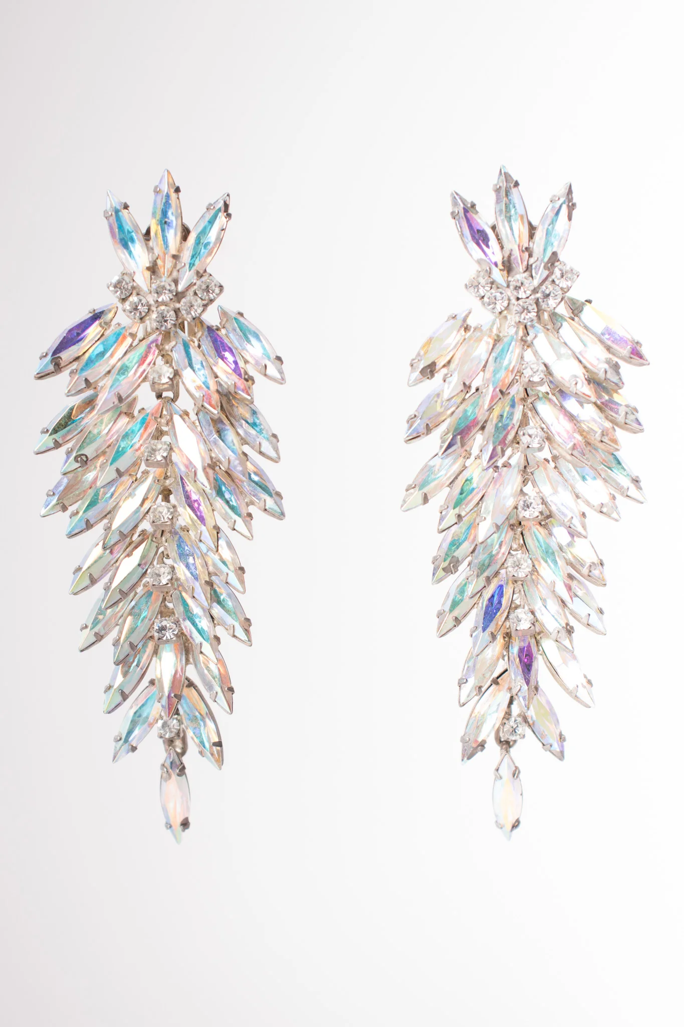 Iridescent Crystal Chandelier Earrings - Image 3