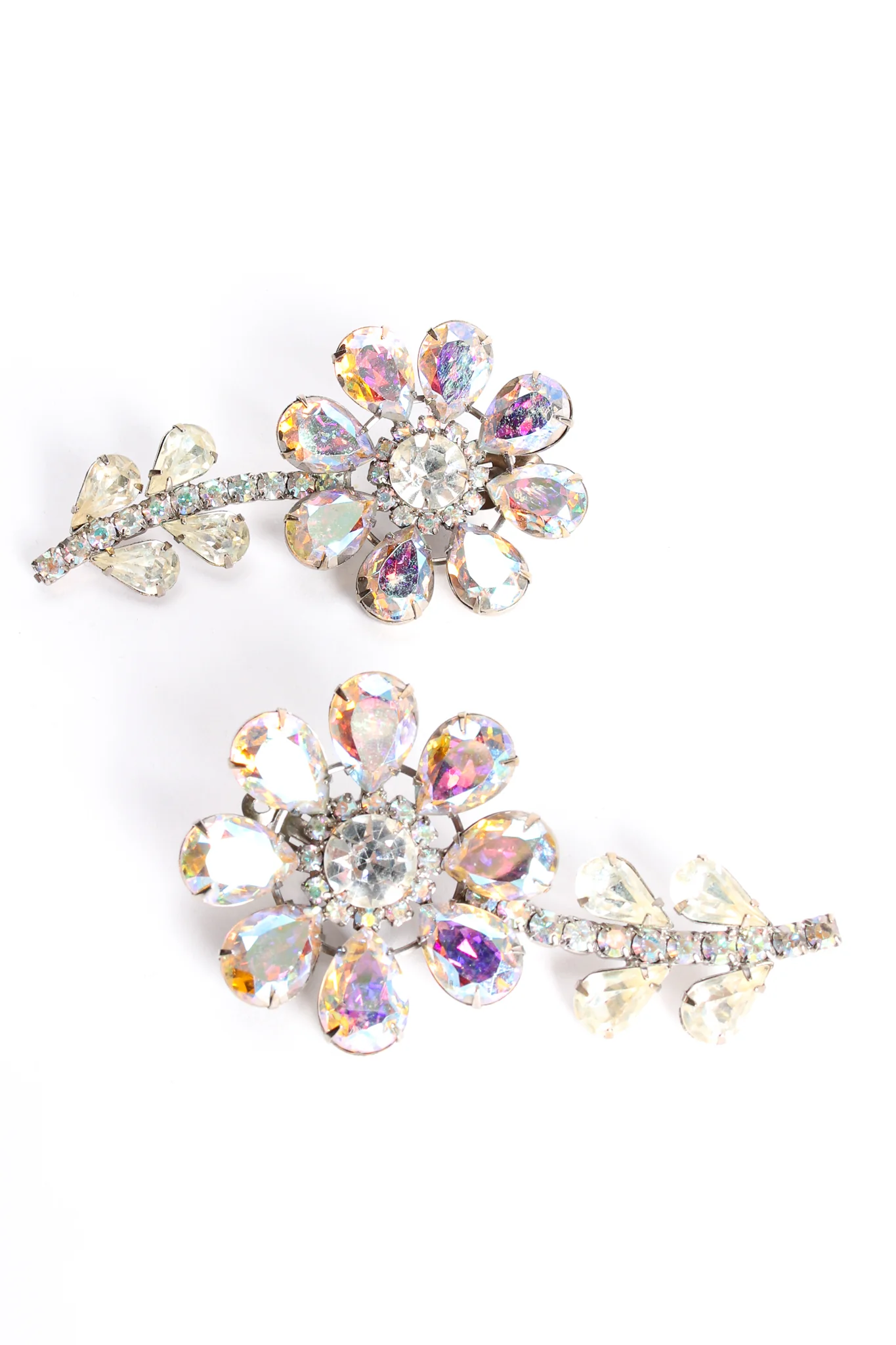 Iridescent Crystal Daisy Earrings
