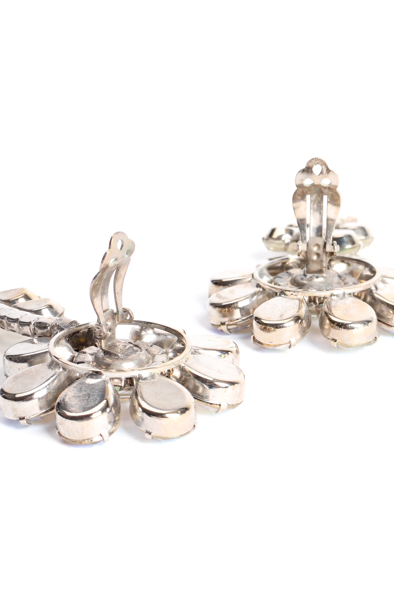 Iridescent Crystal Daisy Earrings - Image 4