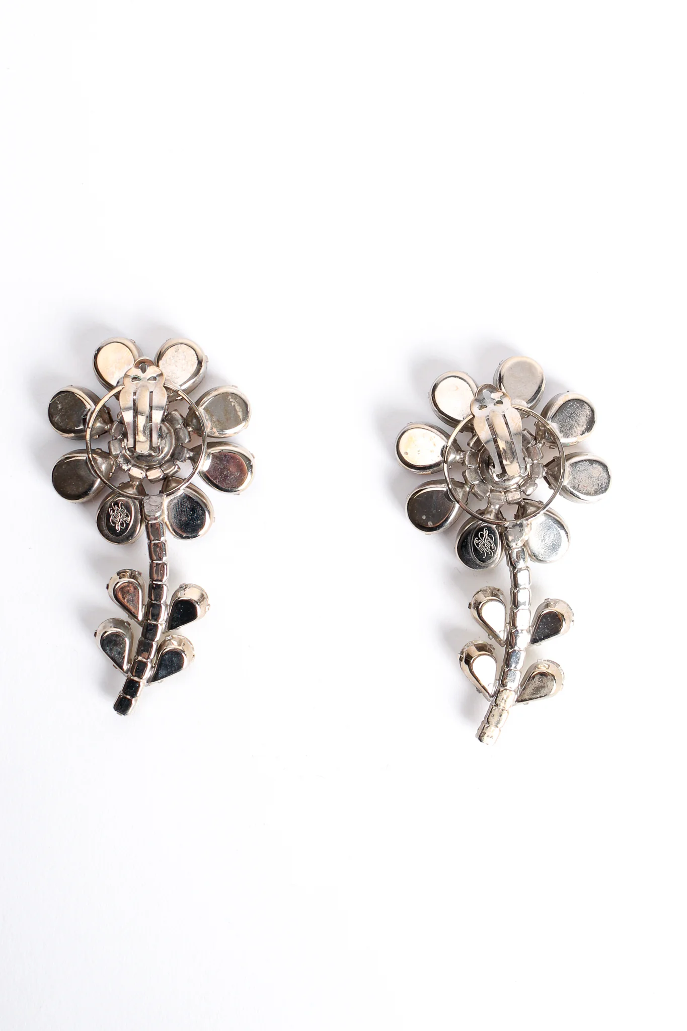 Iridescent Crystal Daisy Earrings - Image 5