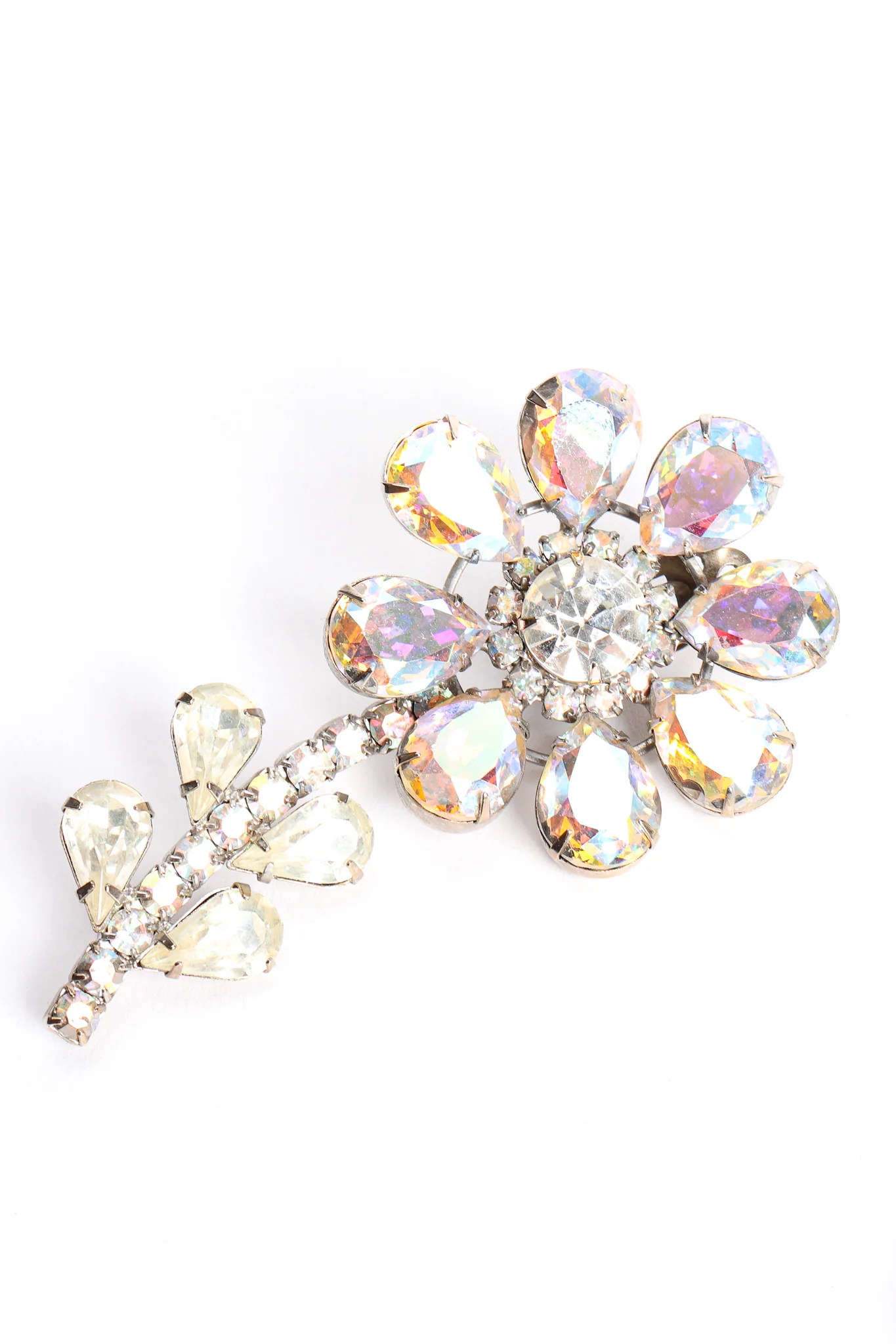 Iridescent Crystal Daisy Earrings - Image 6