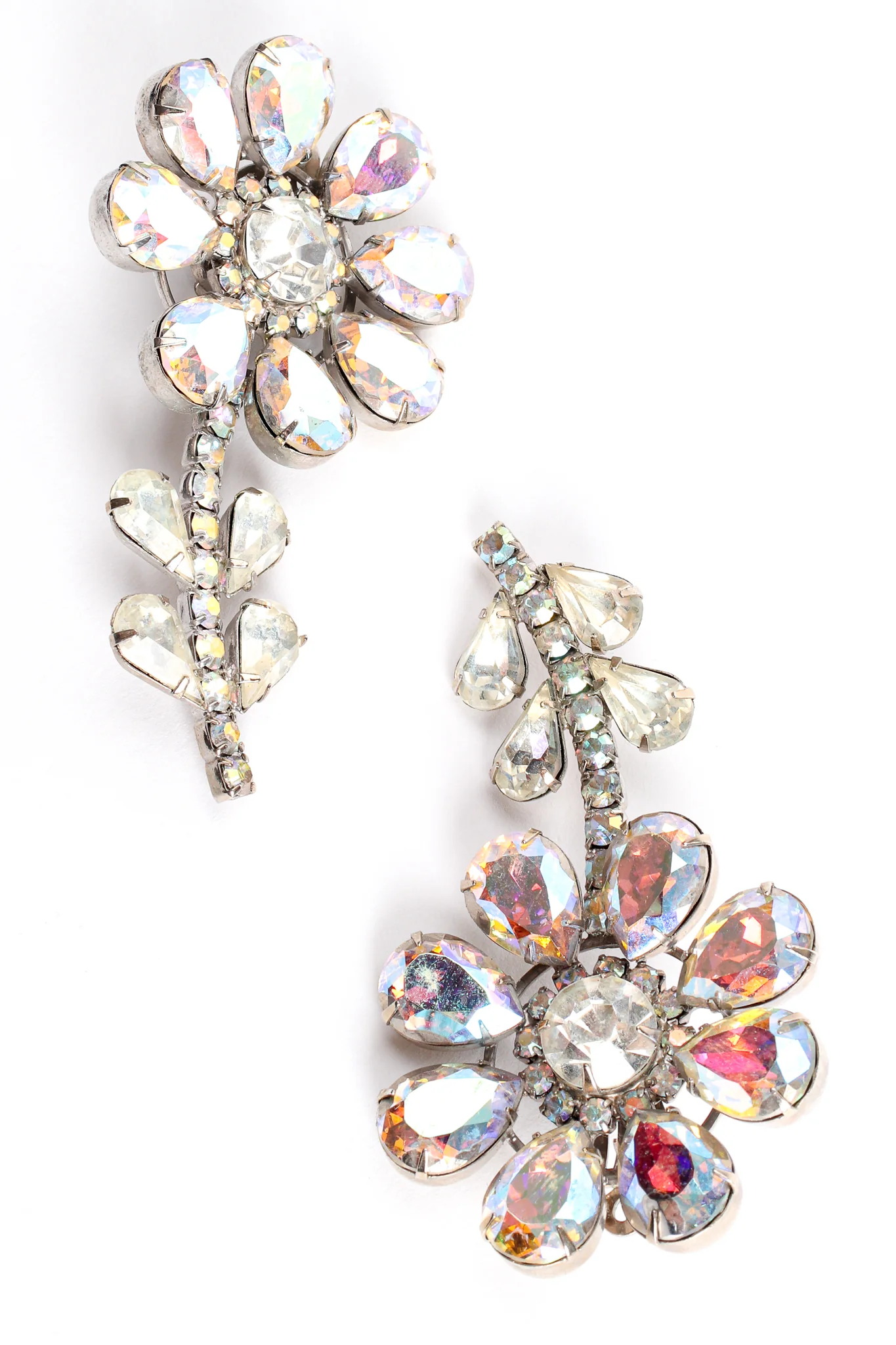 Iridescent Crystal Daisy Earrings - Image 8