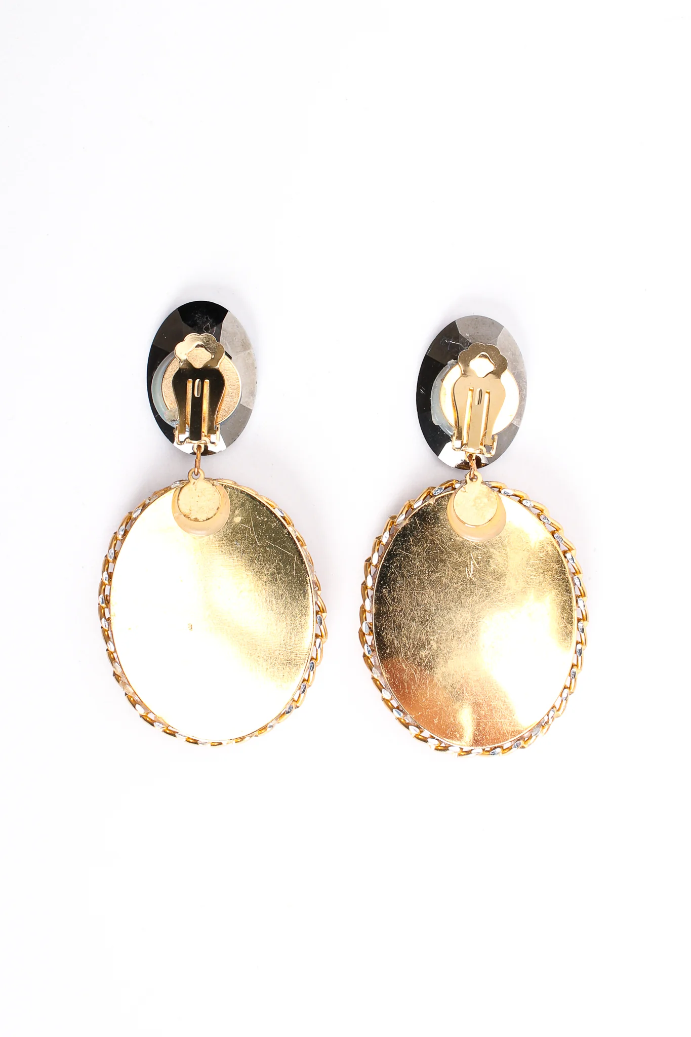 Iridescent Crystal Rhinestone Wrapped Earrings - Image 8