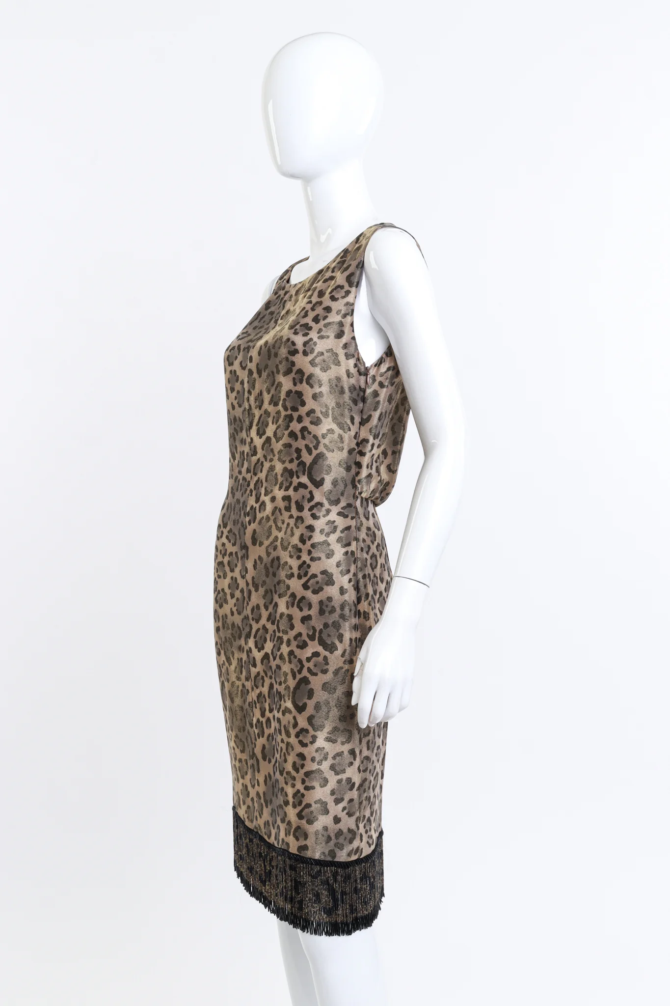 Iridescent Leopard Print Fringe Dress - Image 2