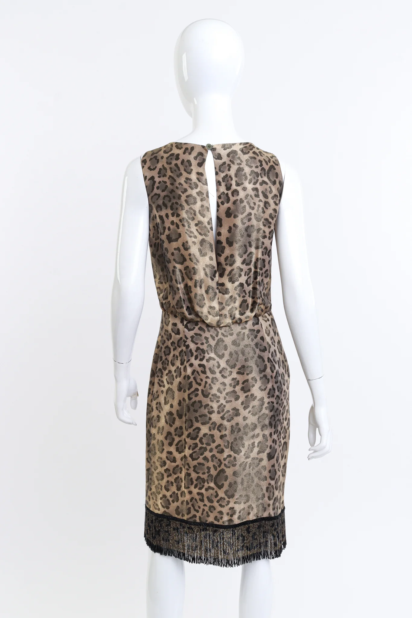 Iridescent Leopard Print Fringe Dress - Image 3