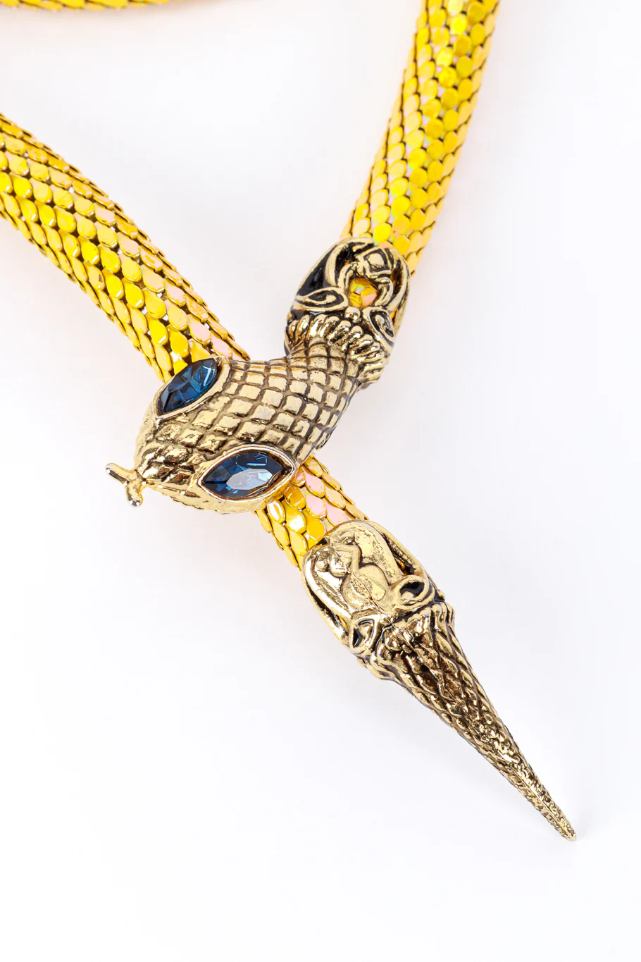 Iridescent Mesh Snake Necklace Belt - Image 6