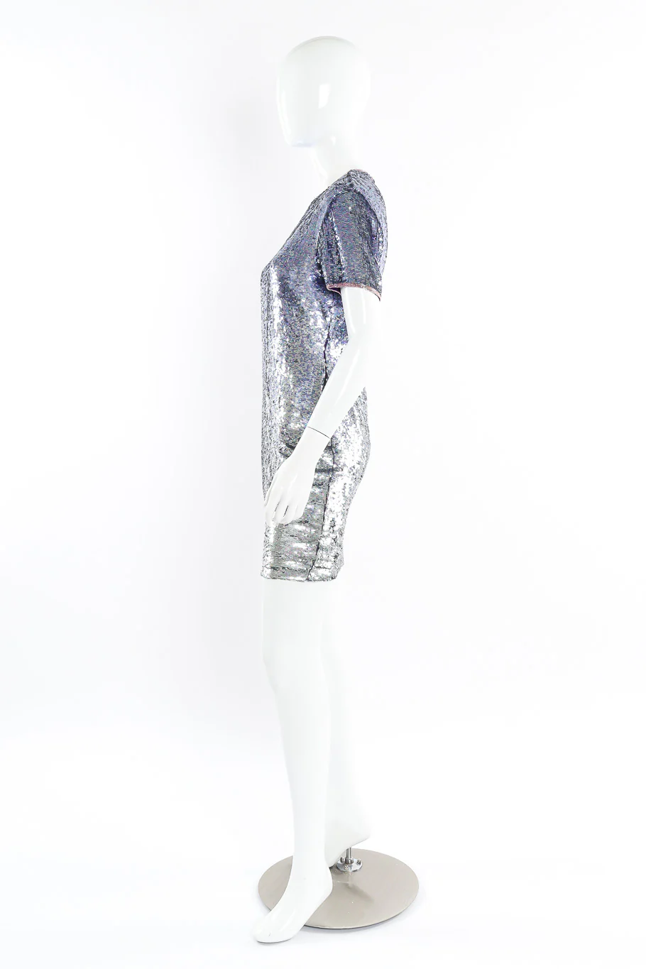 Iridescent Ombré Sequin Mini Dress - Image 4
