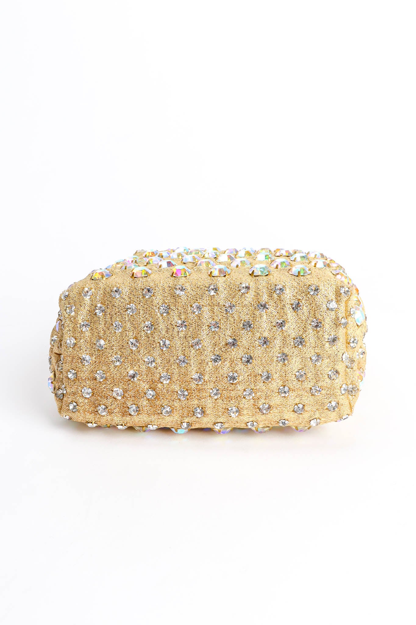 Iridescent Rhinestone Frame Pouch Bag - Image 9