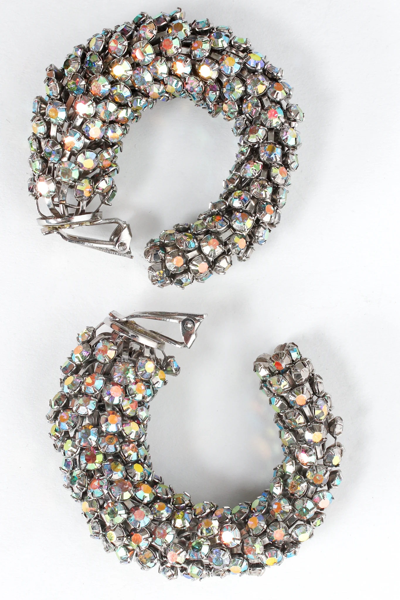 Rhinestone Scale Hoop Earrings - Image 6