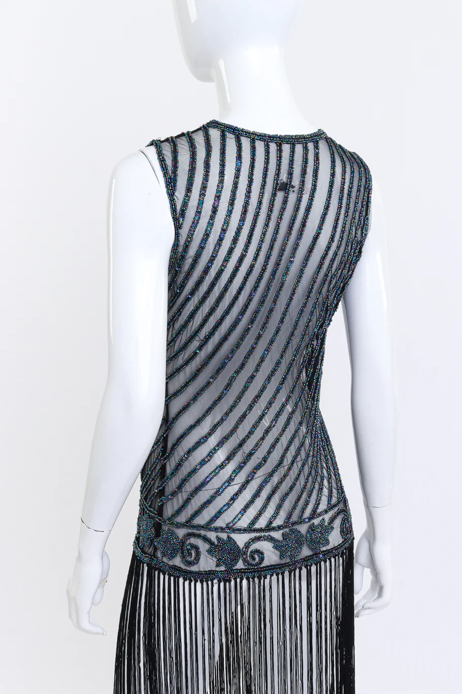 Iridescent Sequin Fringe Flapper Dress - Image 3
