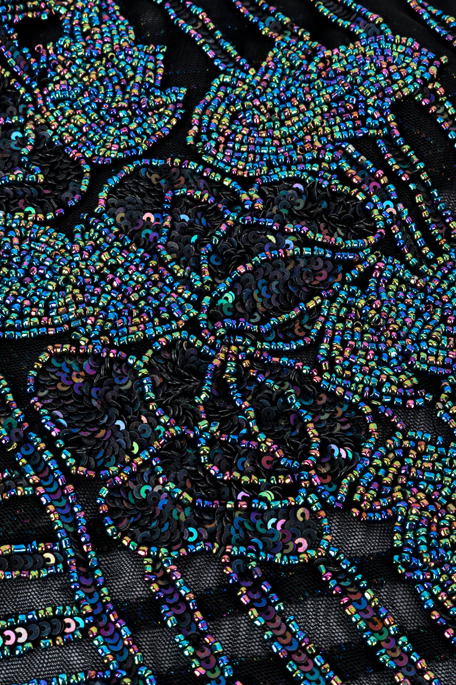 Iridescent Sequin Fringe Flapper Dress - Image 5