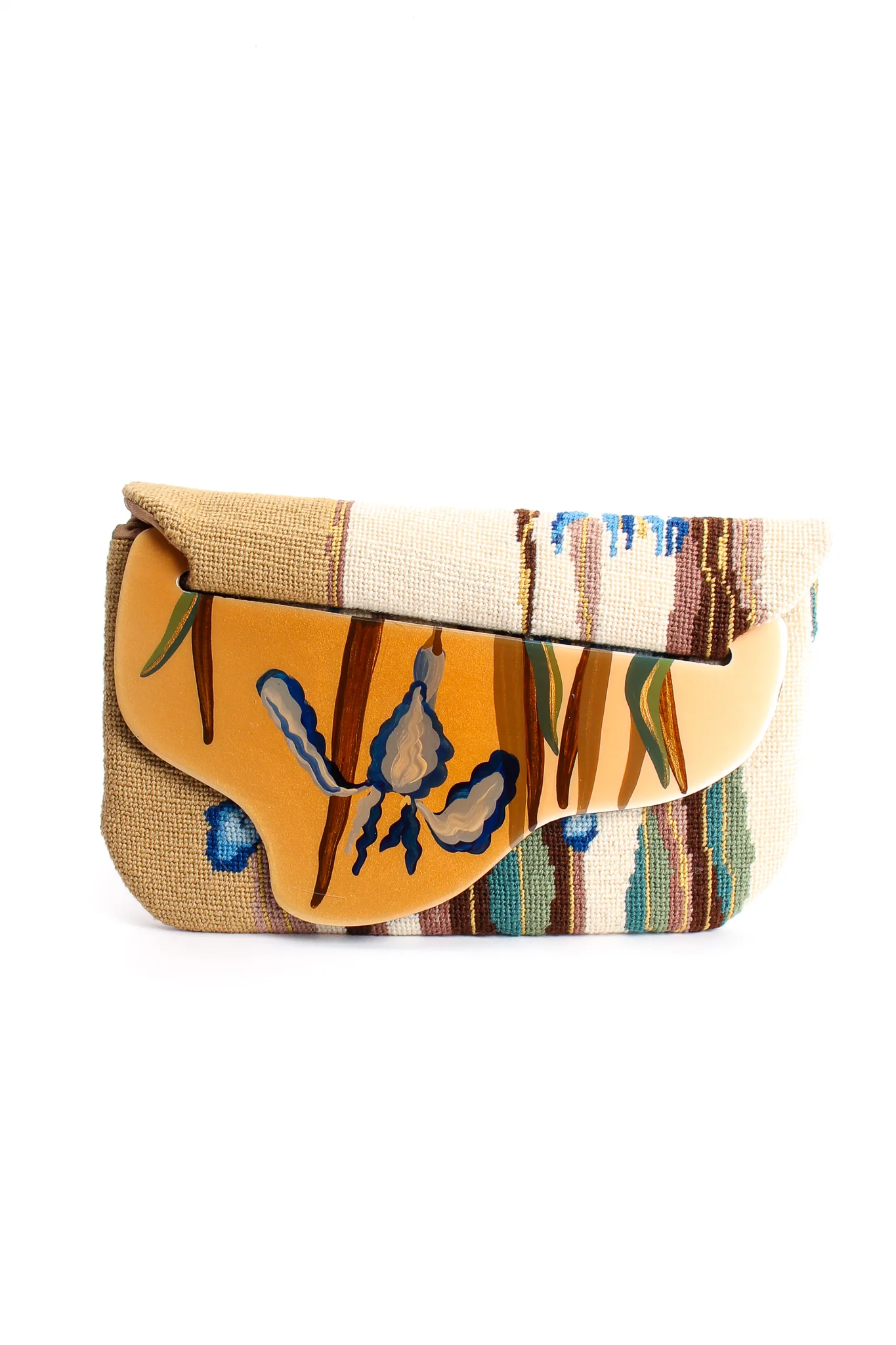 Iris Needlepoint Clutch - Image 2