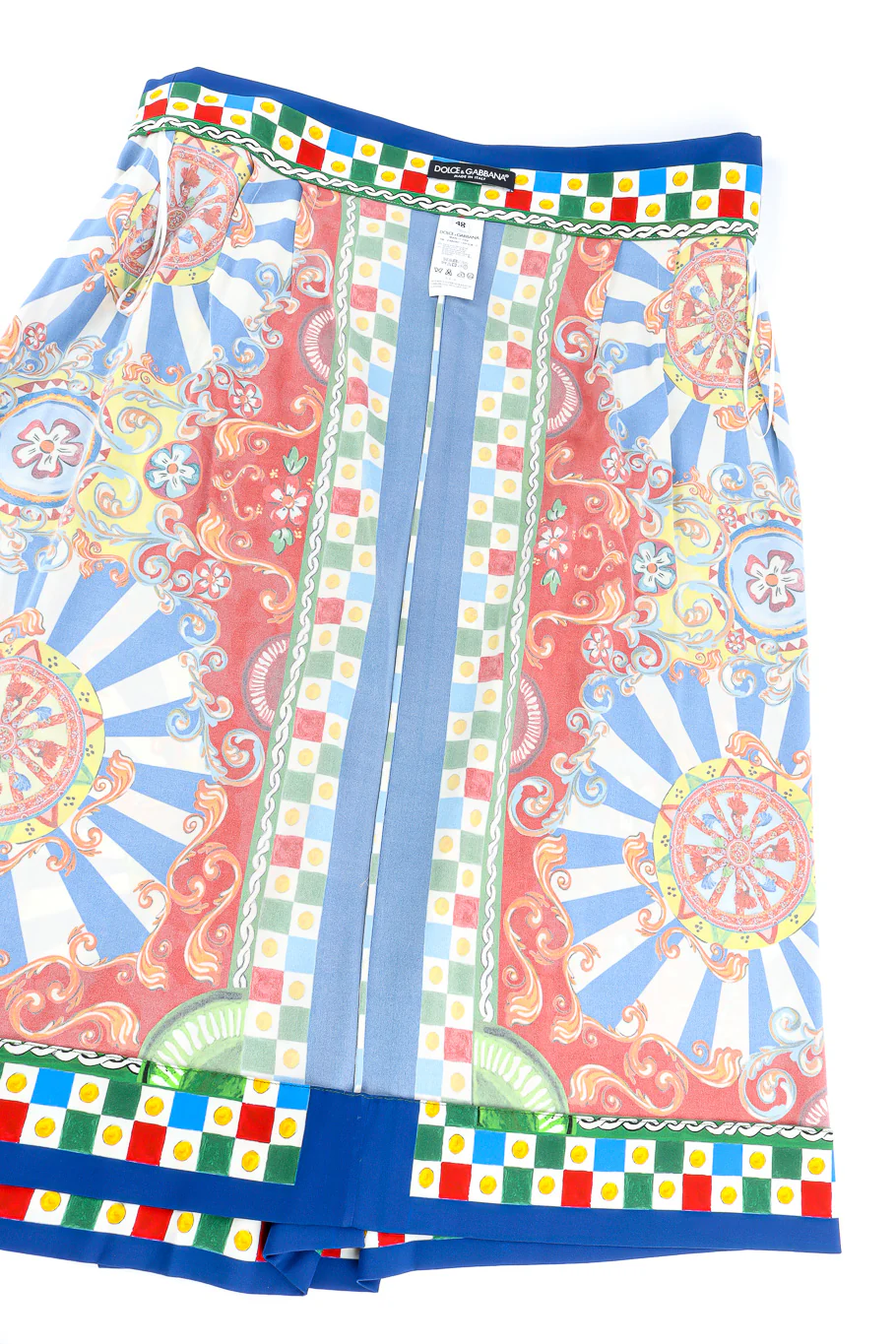Italian Wheel Print Silk Skirt - Image 9