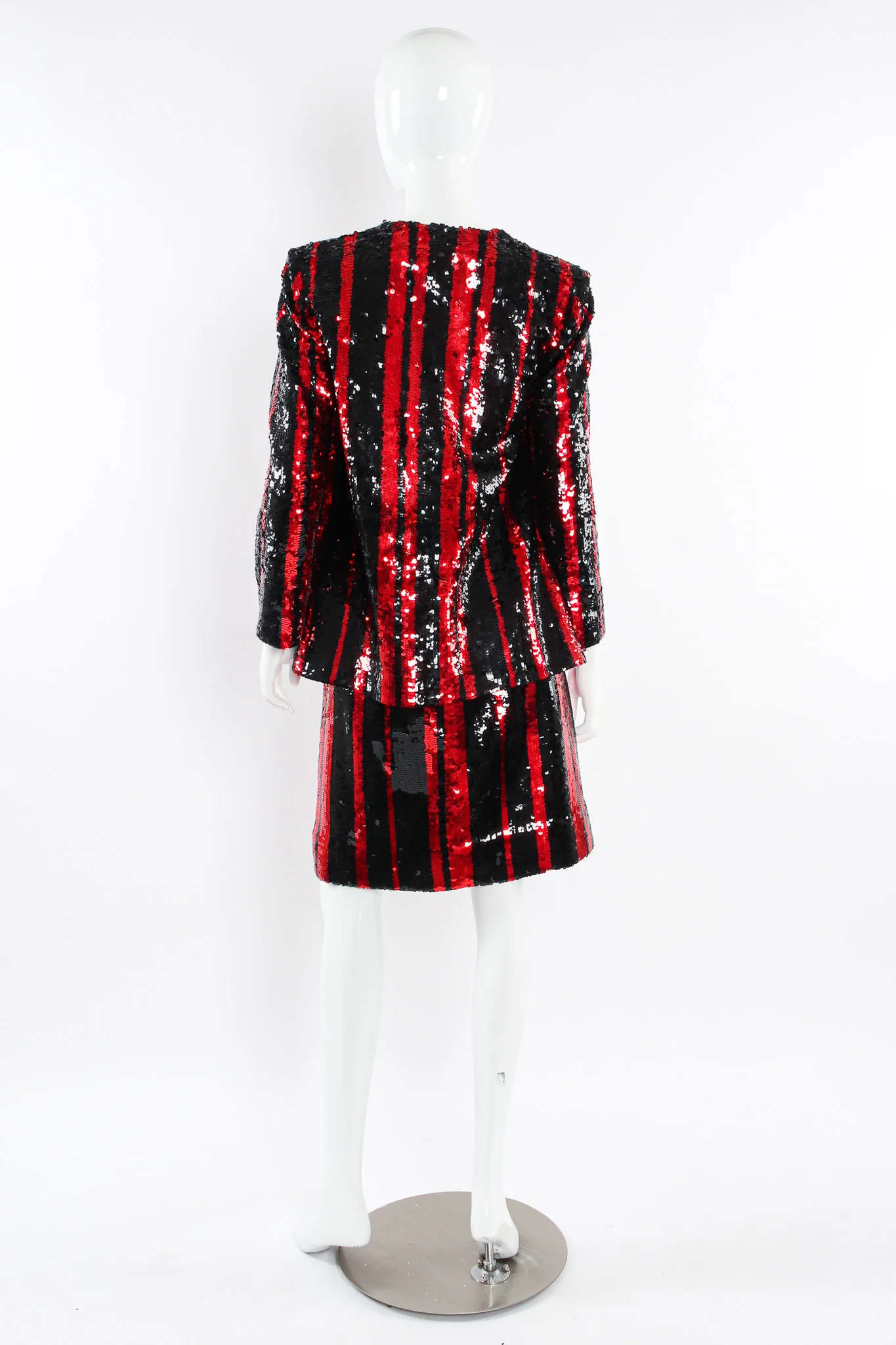 Sequin Stripe Jacket & Skirt Set - Image 4