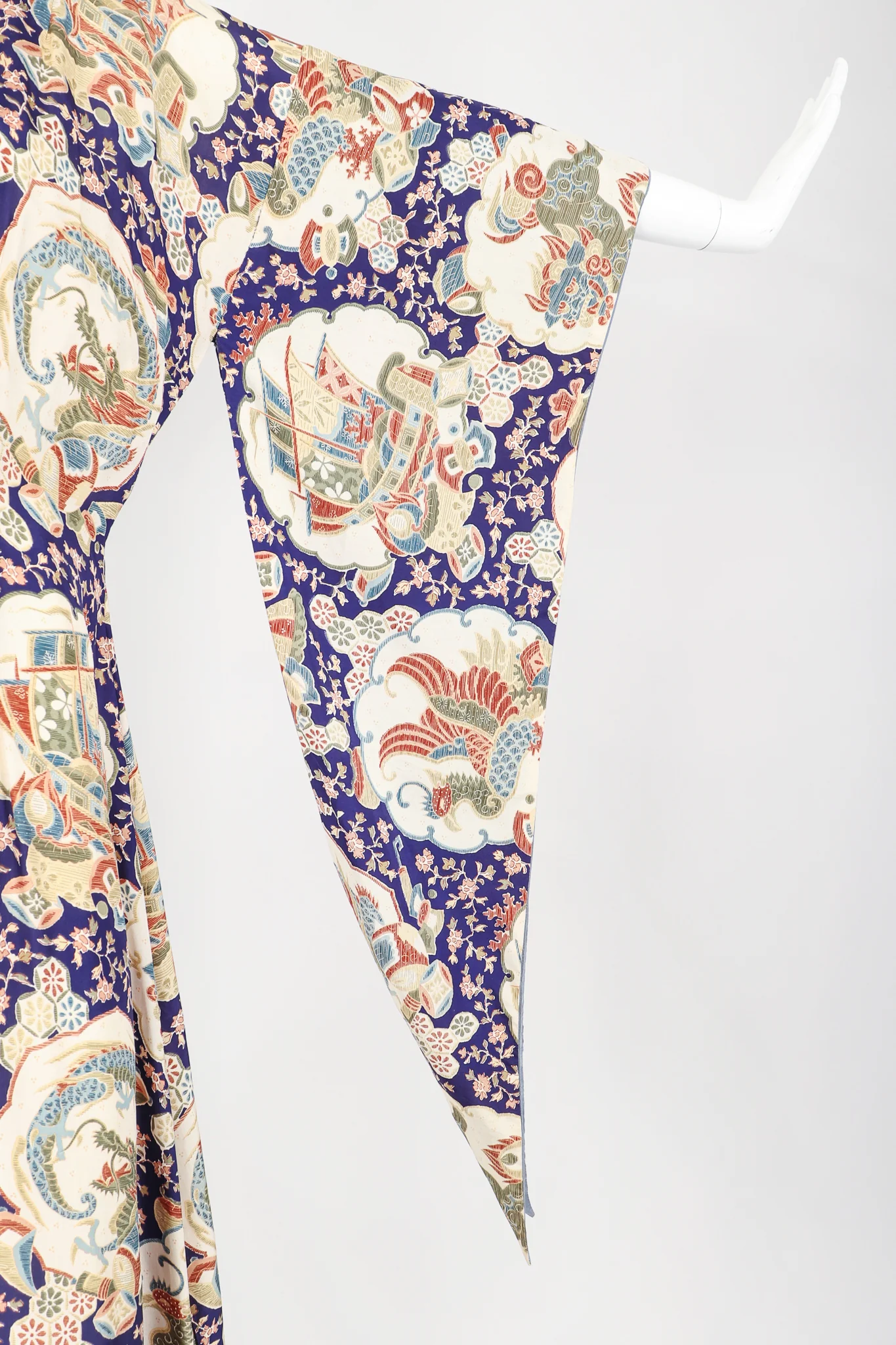 Japanese Folk Print Kimono Caftan - Image 10