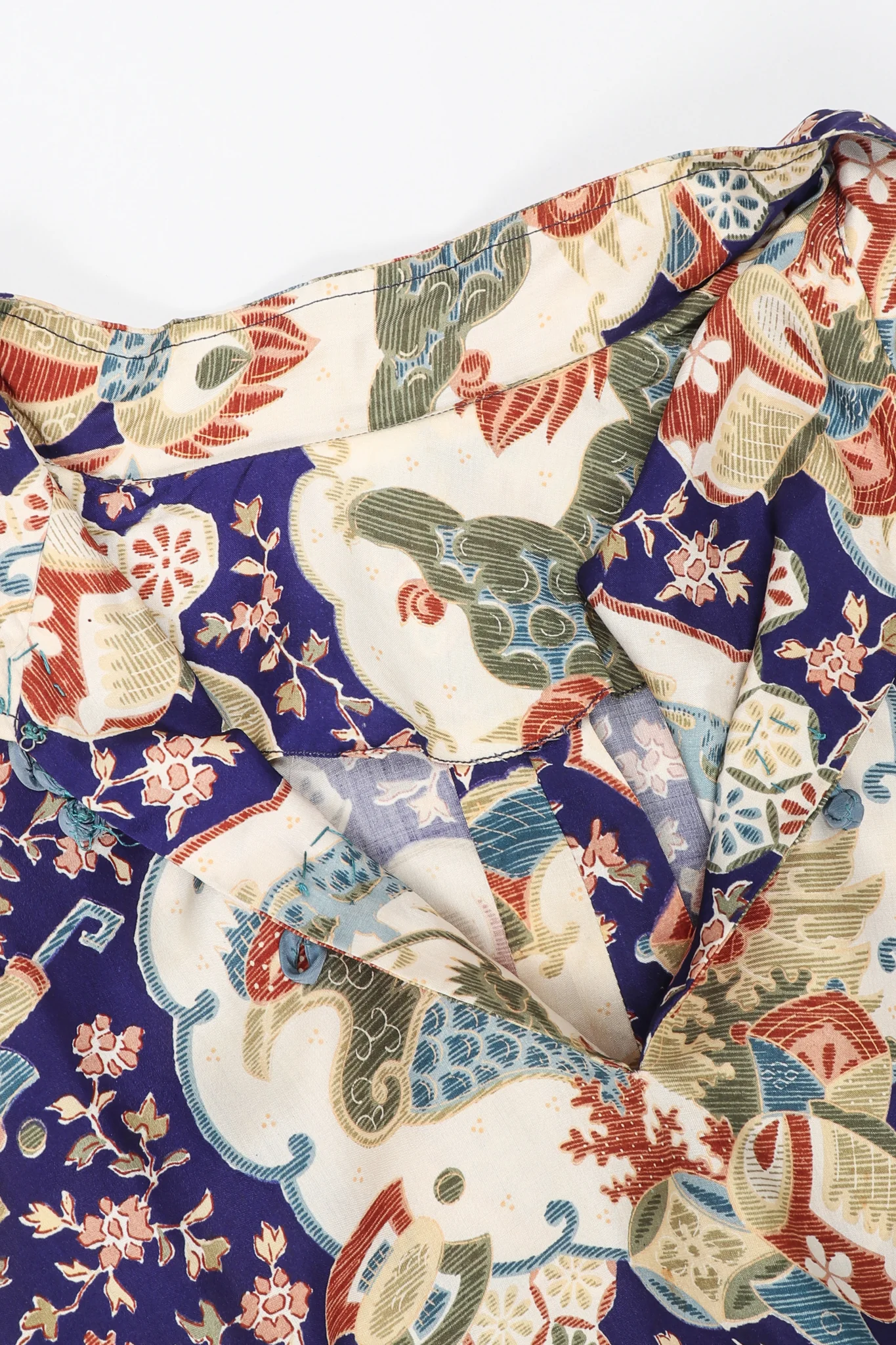 Japanese Folk Print Kimono Caftan - Image 13