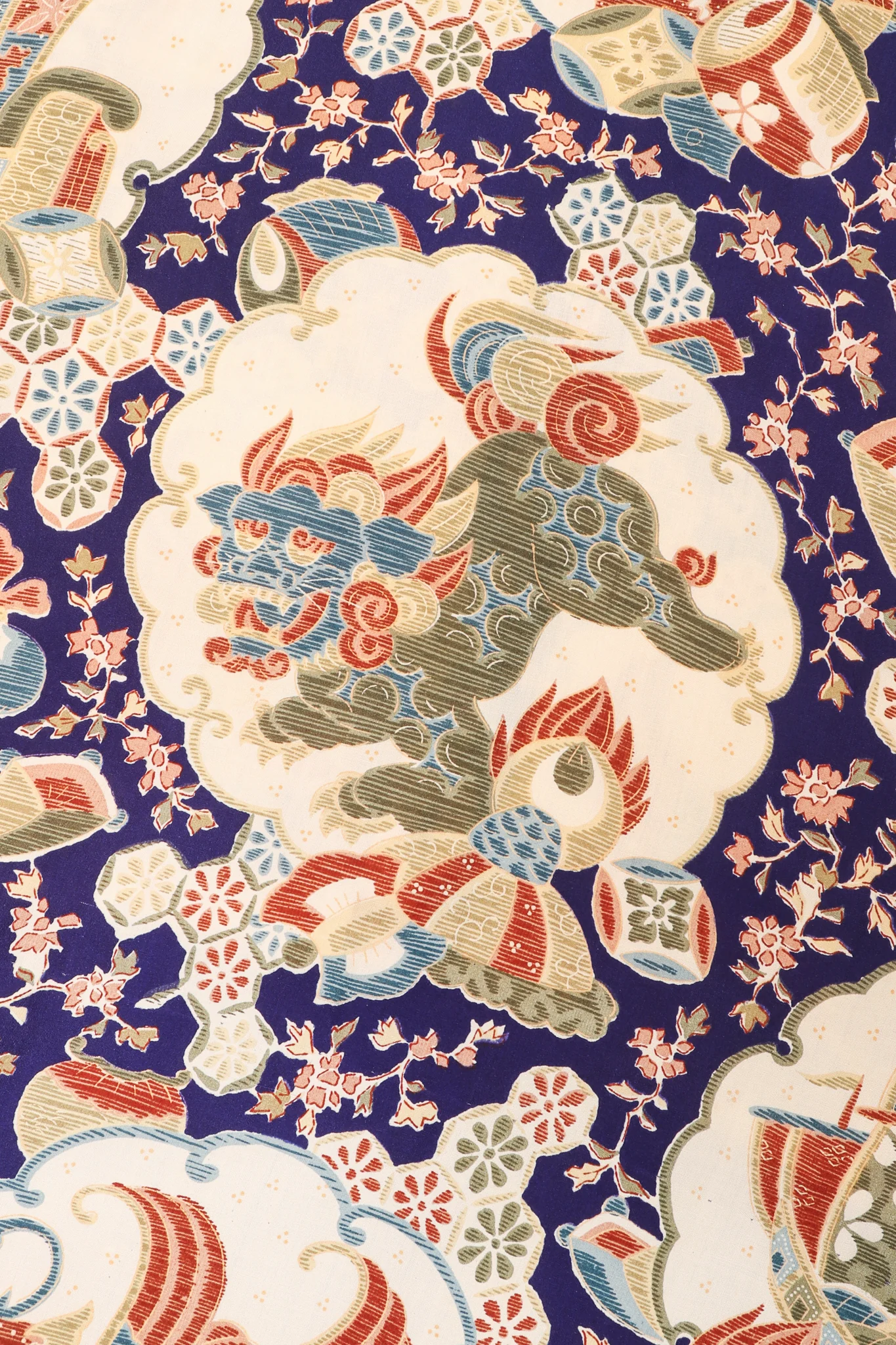 Japanese Folk Print Kimono Caftan - Image 16