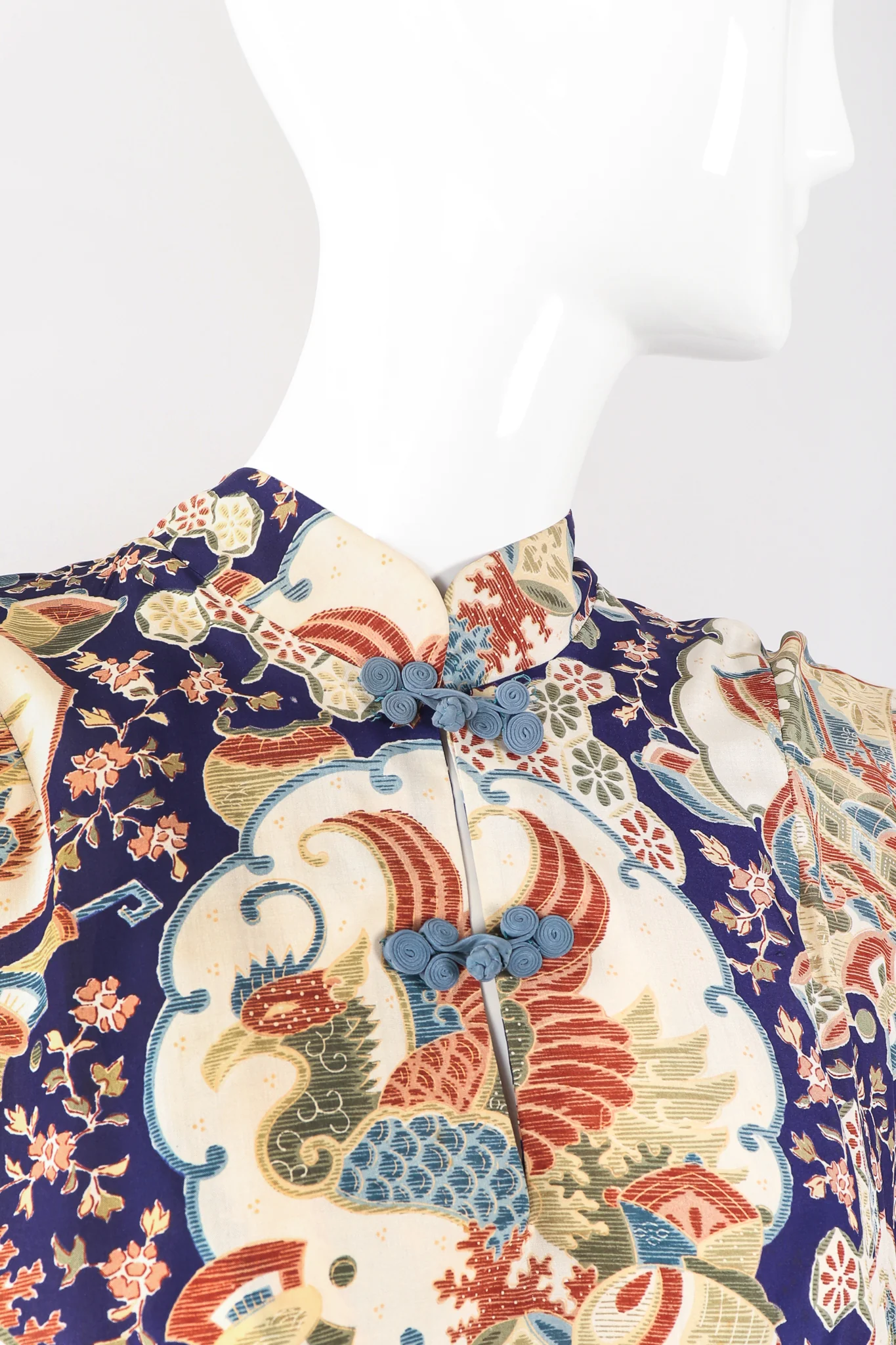 Japanese Folk Print Kimono Caftan - Image 9