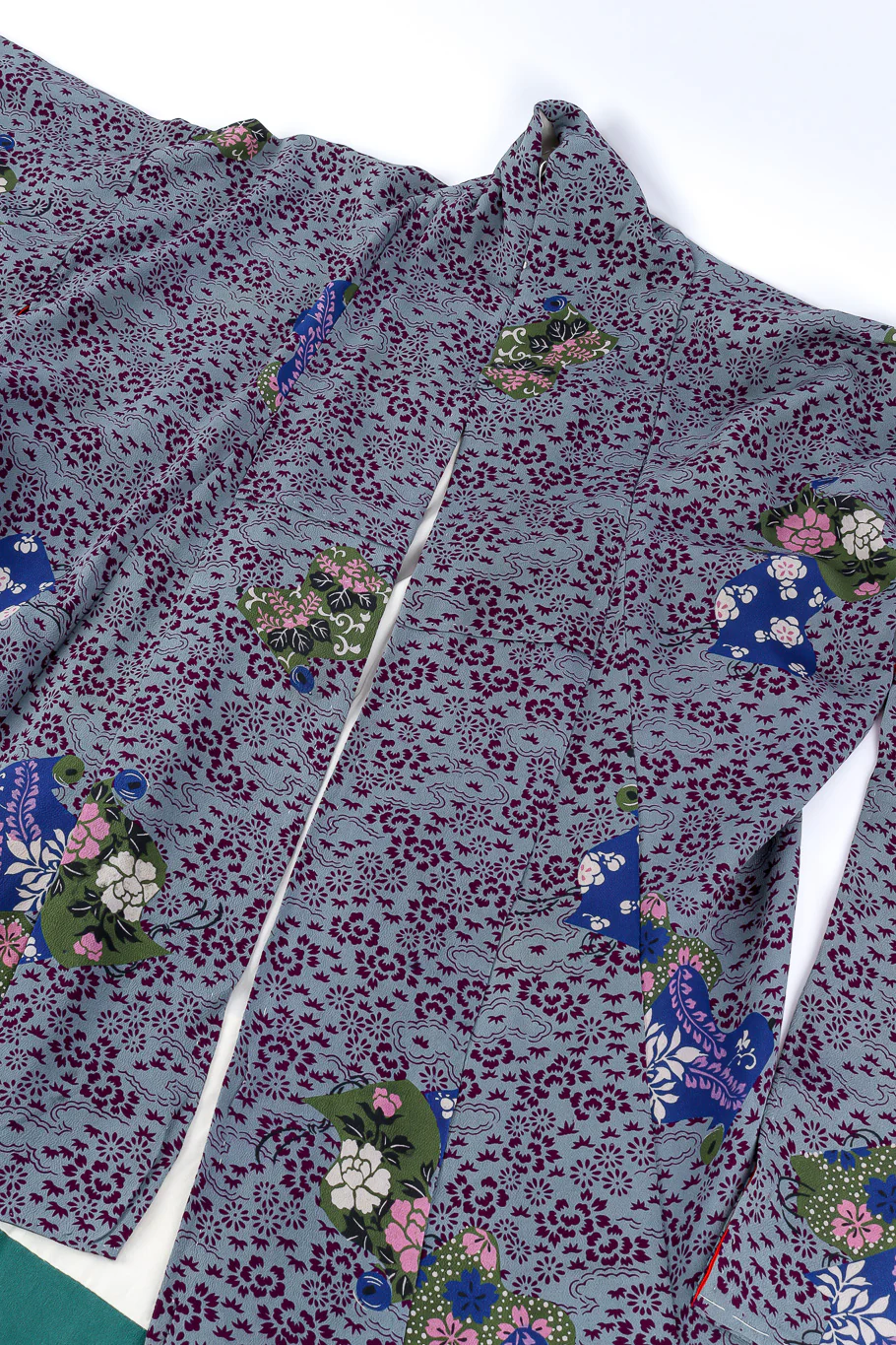 Japanese Leaf & Floral Kimono - Image 12