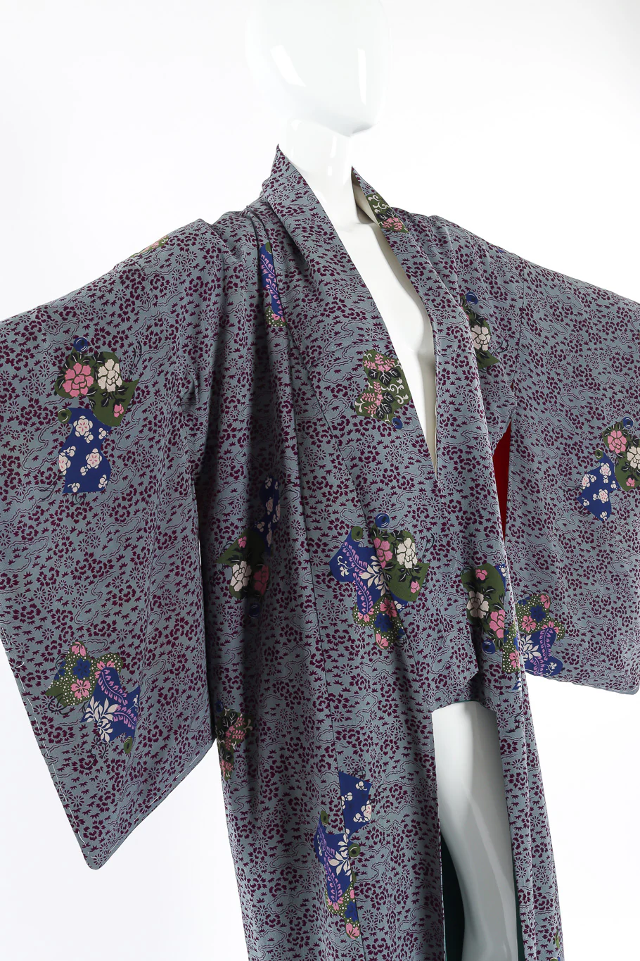 Japanese Leaf & Floral Kimono - Image 8
