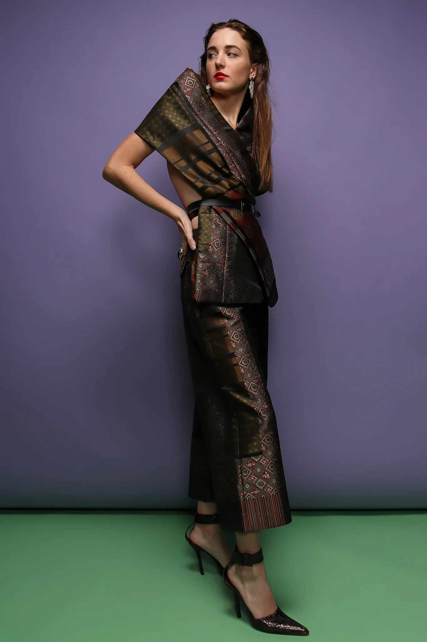 Japanese Mon Shawl Top & Pant Set - Image 5