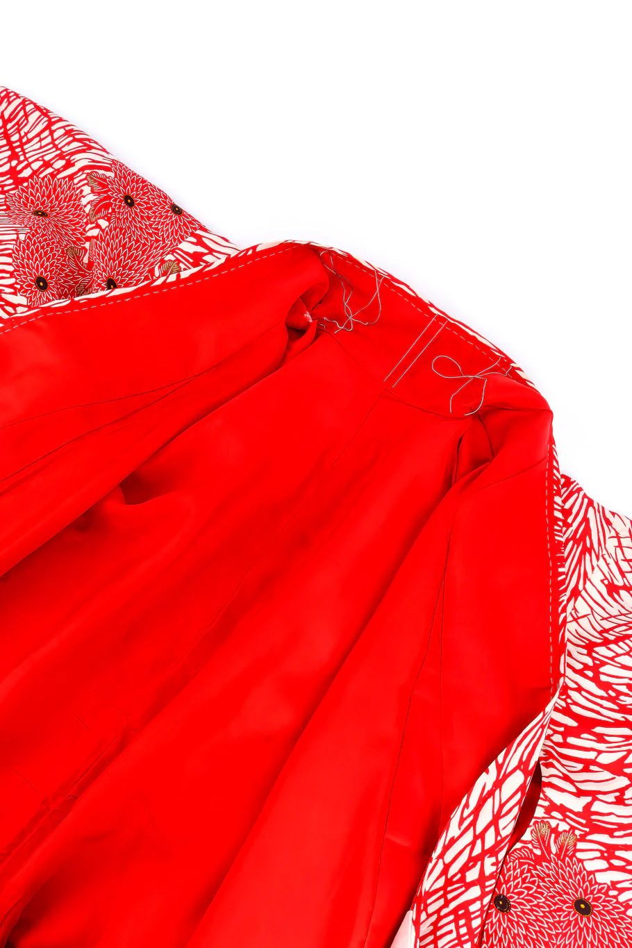 Japanese Red Winter Floral Kimono - Image 11