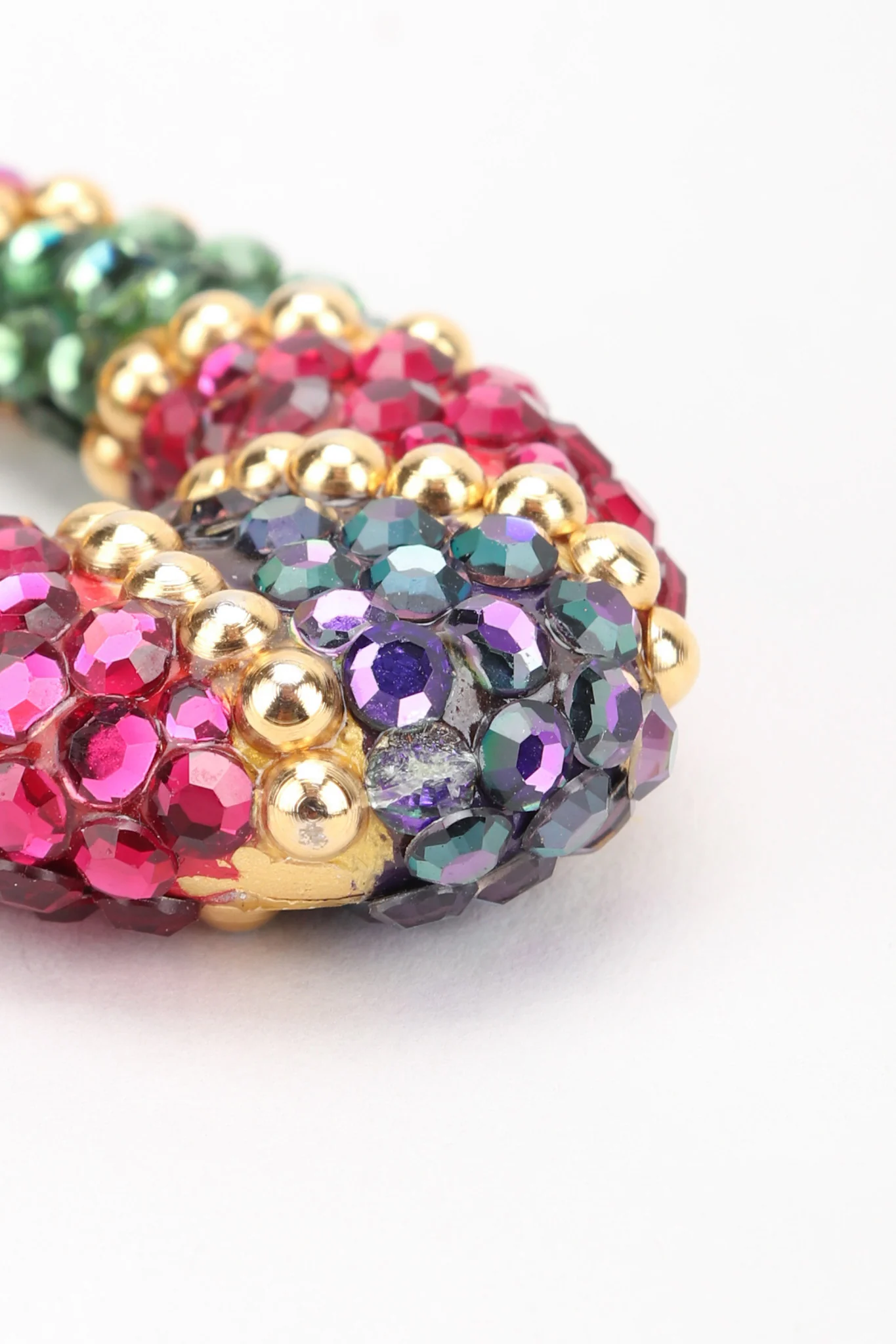 Jeweled Hoop Drop Earrings - Image 12