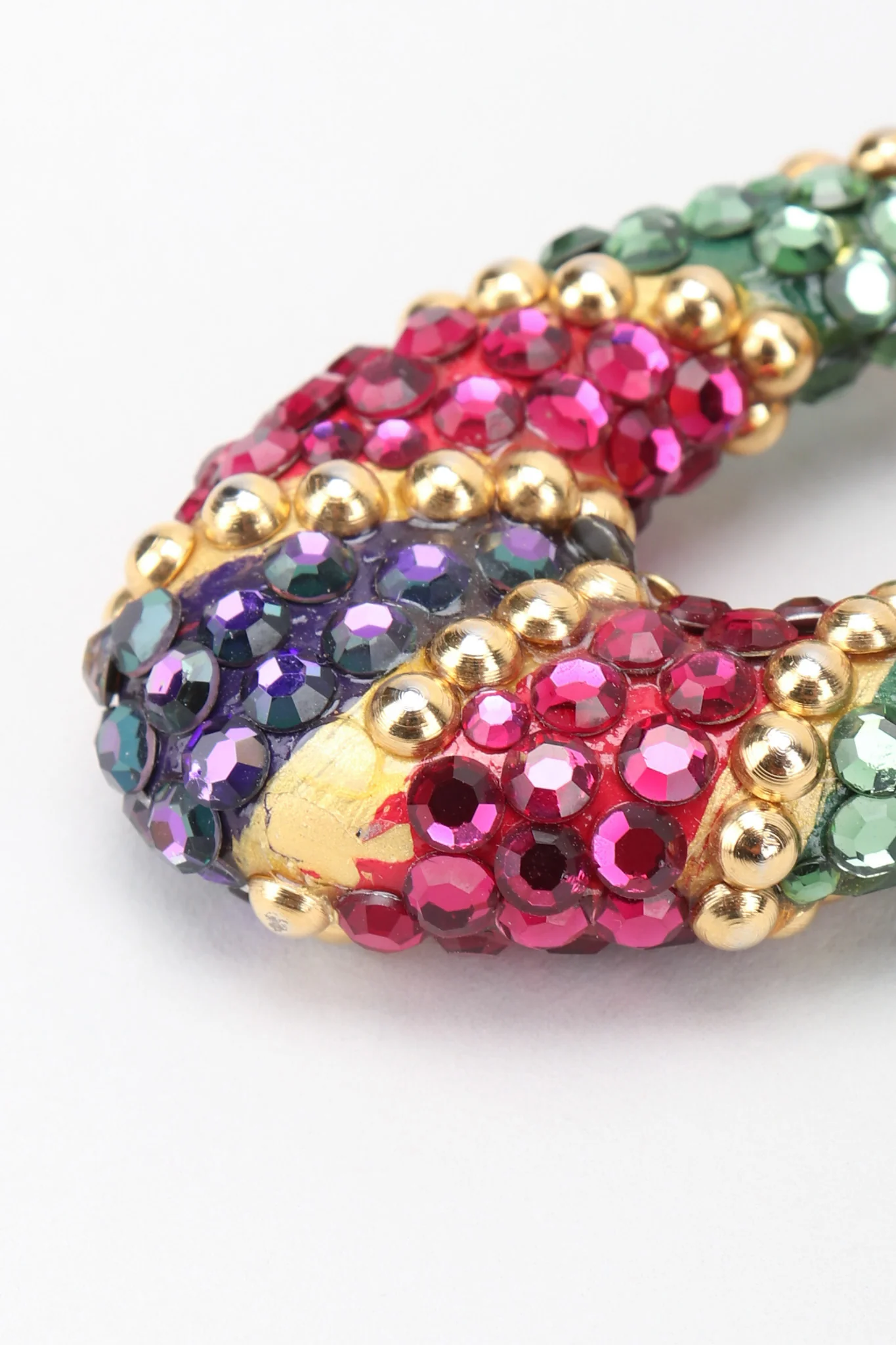Jeweled Hoop Drop Earrings - Image 13