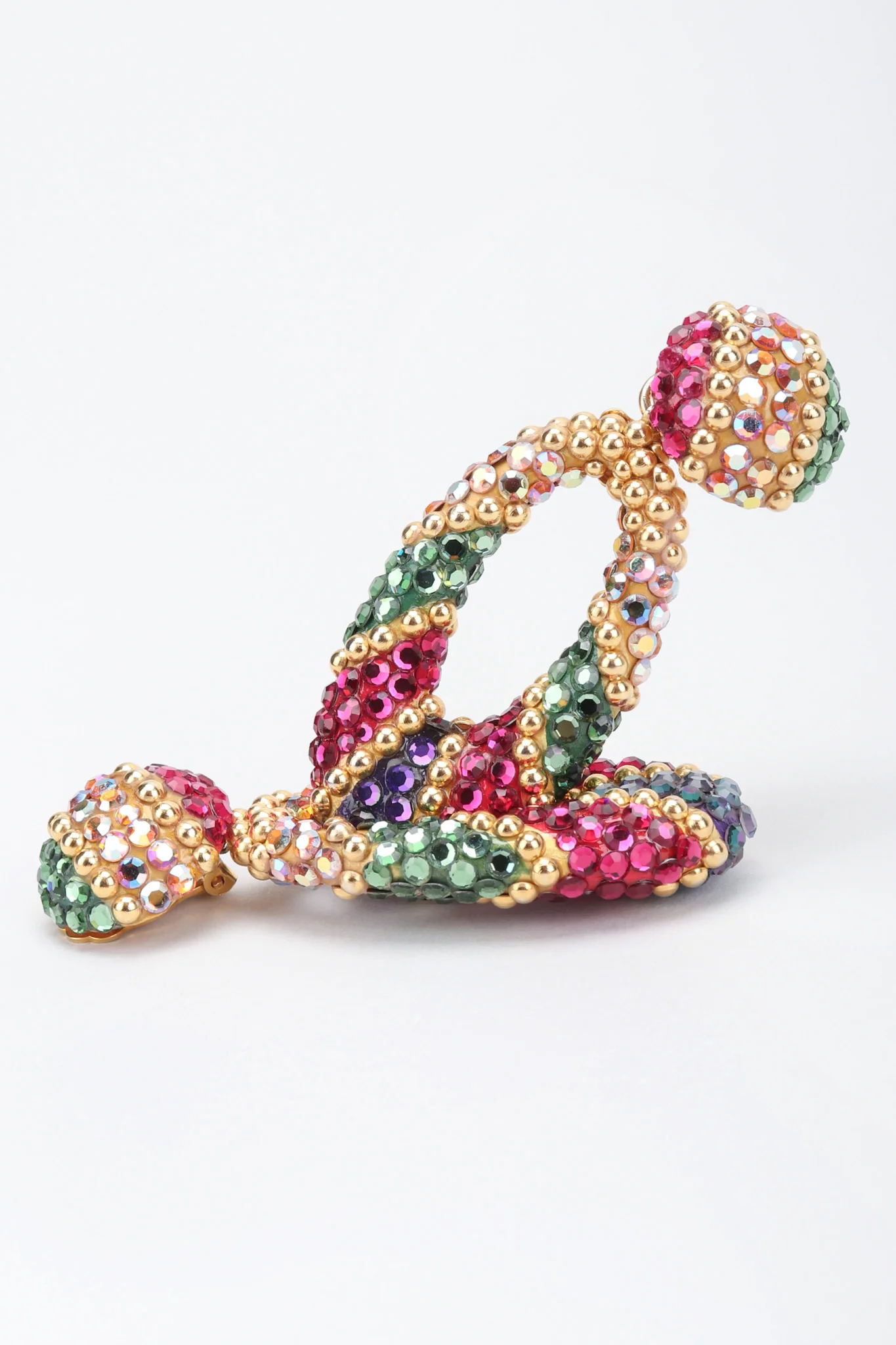 Jeweled Hoop Drop Earrings - Image 7