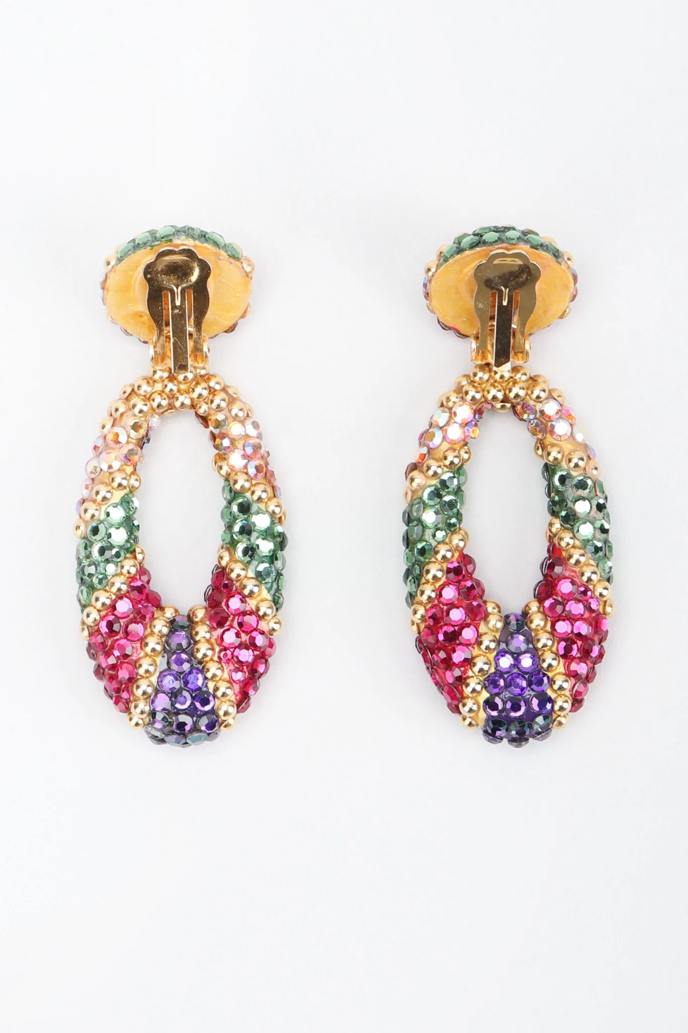 Jeweled Hoop Drop Earrings - Image 9