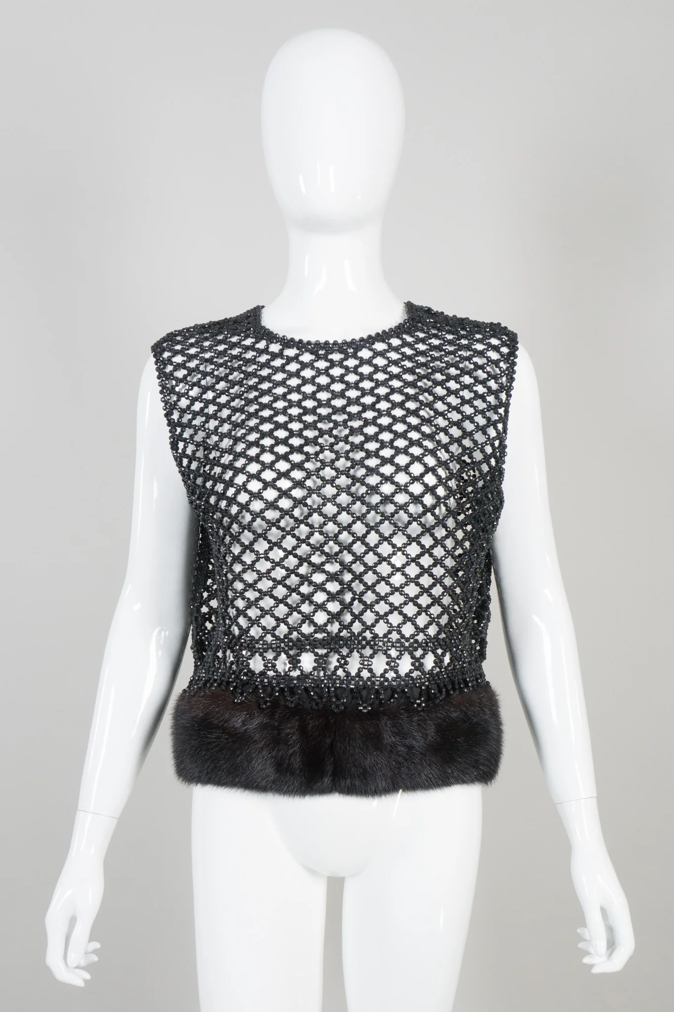 Beaded Mesh Top
