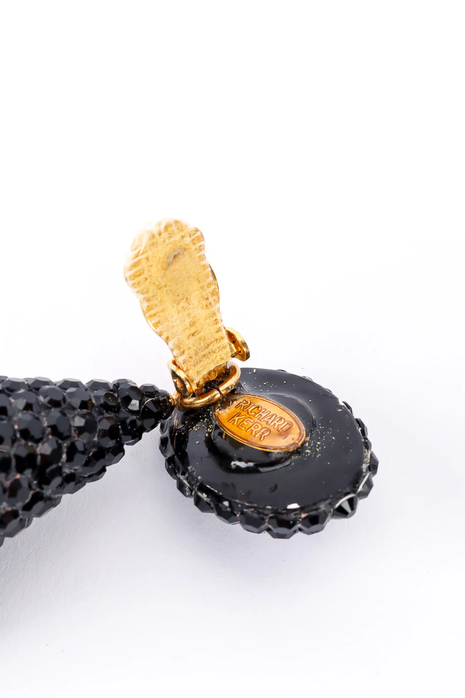 Jet Black Crystal Cone Earrings - Image 9