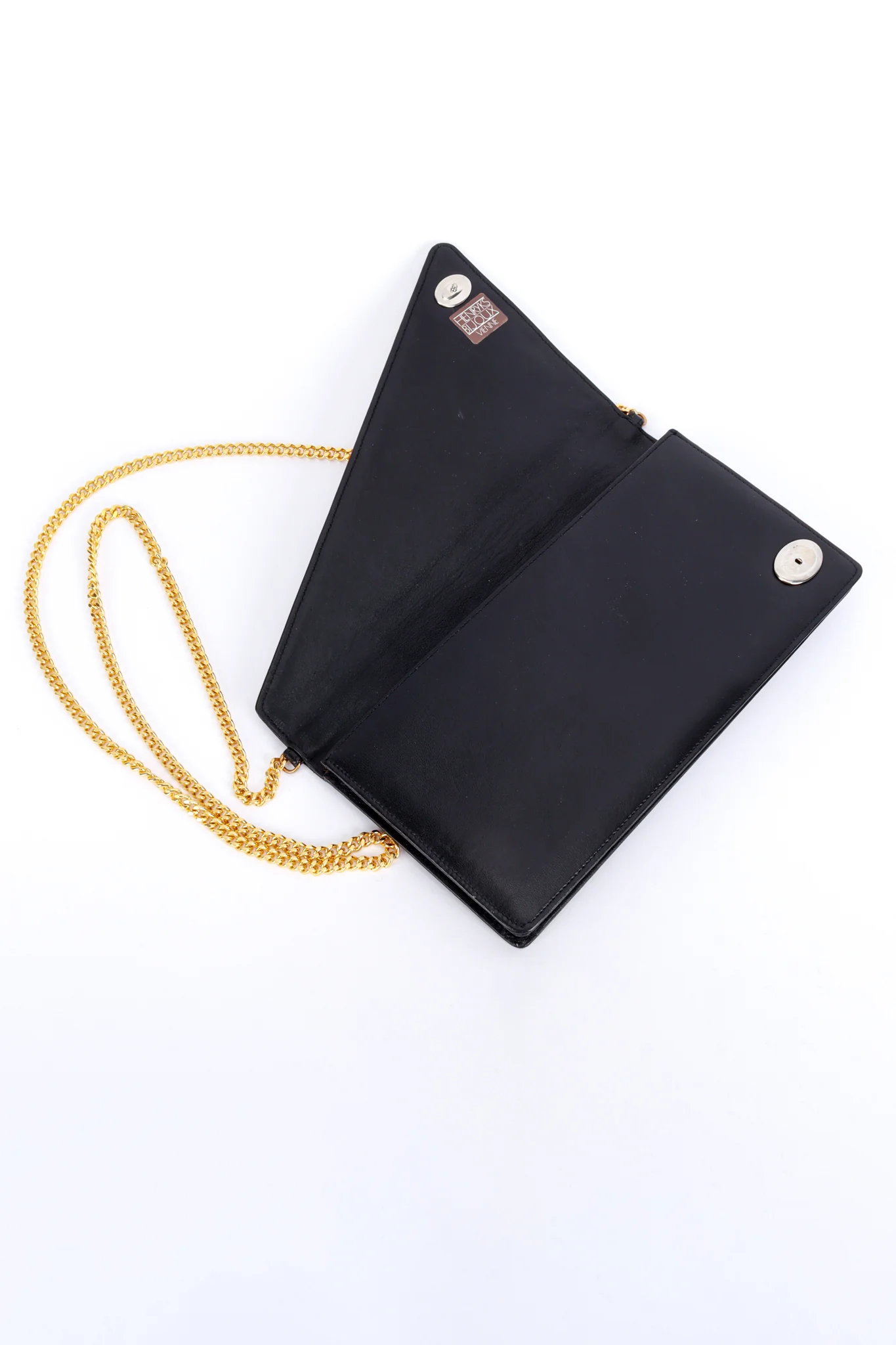 Jewel Appliqué Leather Envelope Clutch - Image 6