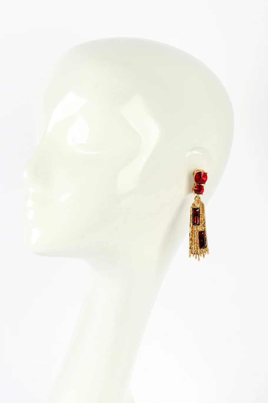 Jeweled Brutalist Drop Earrings - Image 2