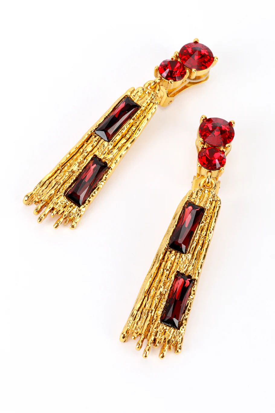 Jeweled Brutalist Drop Earrings - Image 3