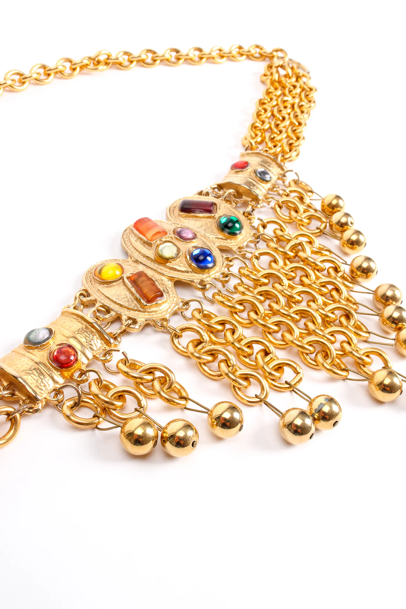 Jeweled Chain Fringe Belt
